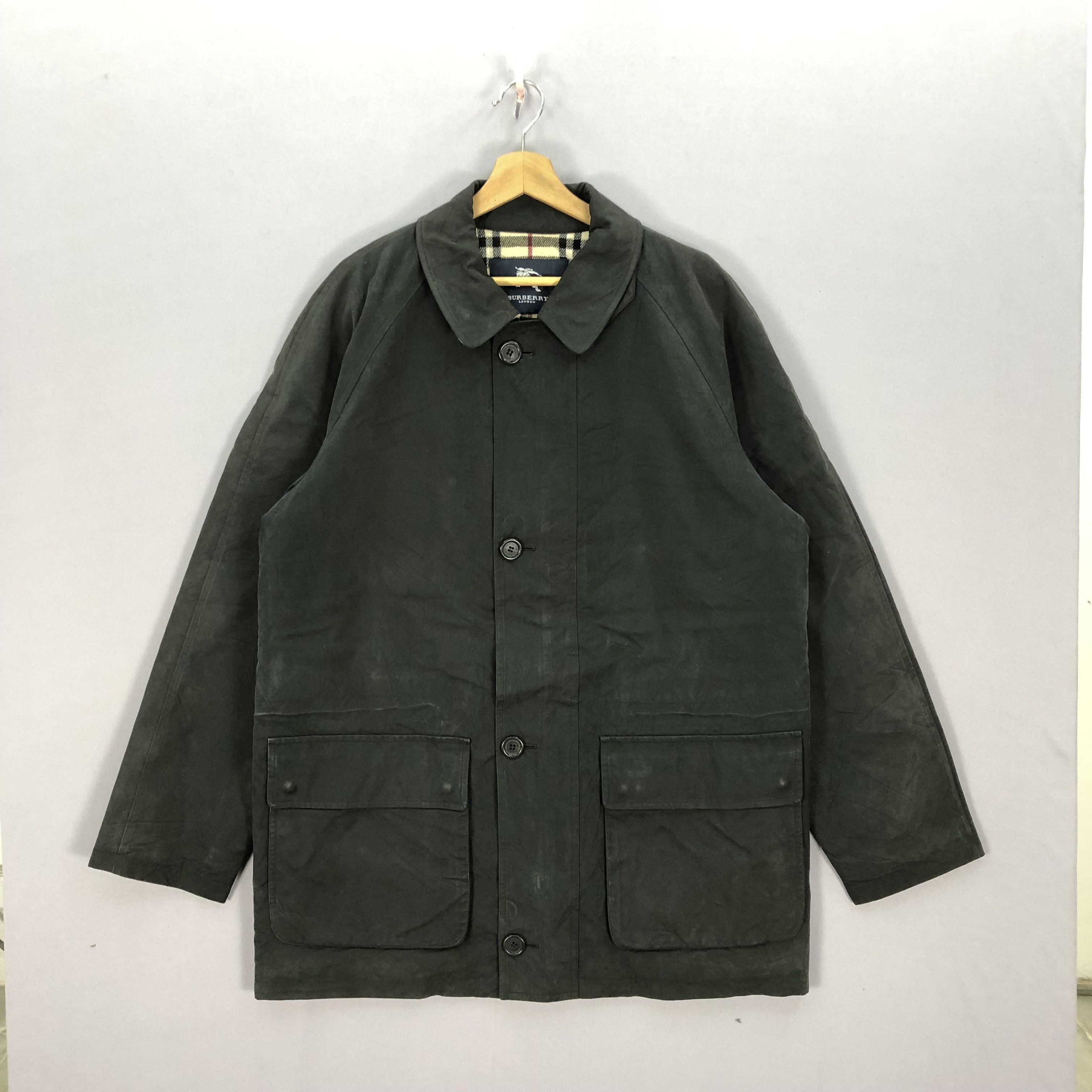 Burberry × Vintage Vintage Burberry Jacket Burberry's Checkered Chore Jacket Size US L / EU 52-54 / 3 - 2 Thumbnail
