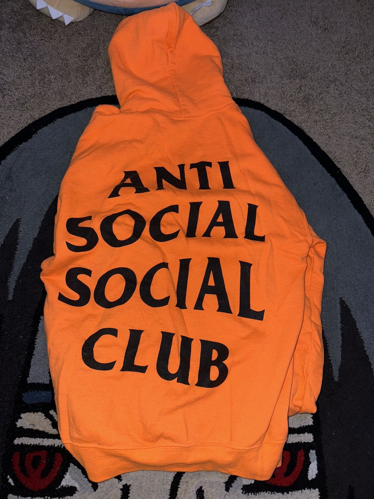image of Anti Social Social X Paranoid Hoodie in Orange, Men's (Size Medium)
