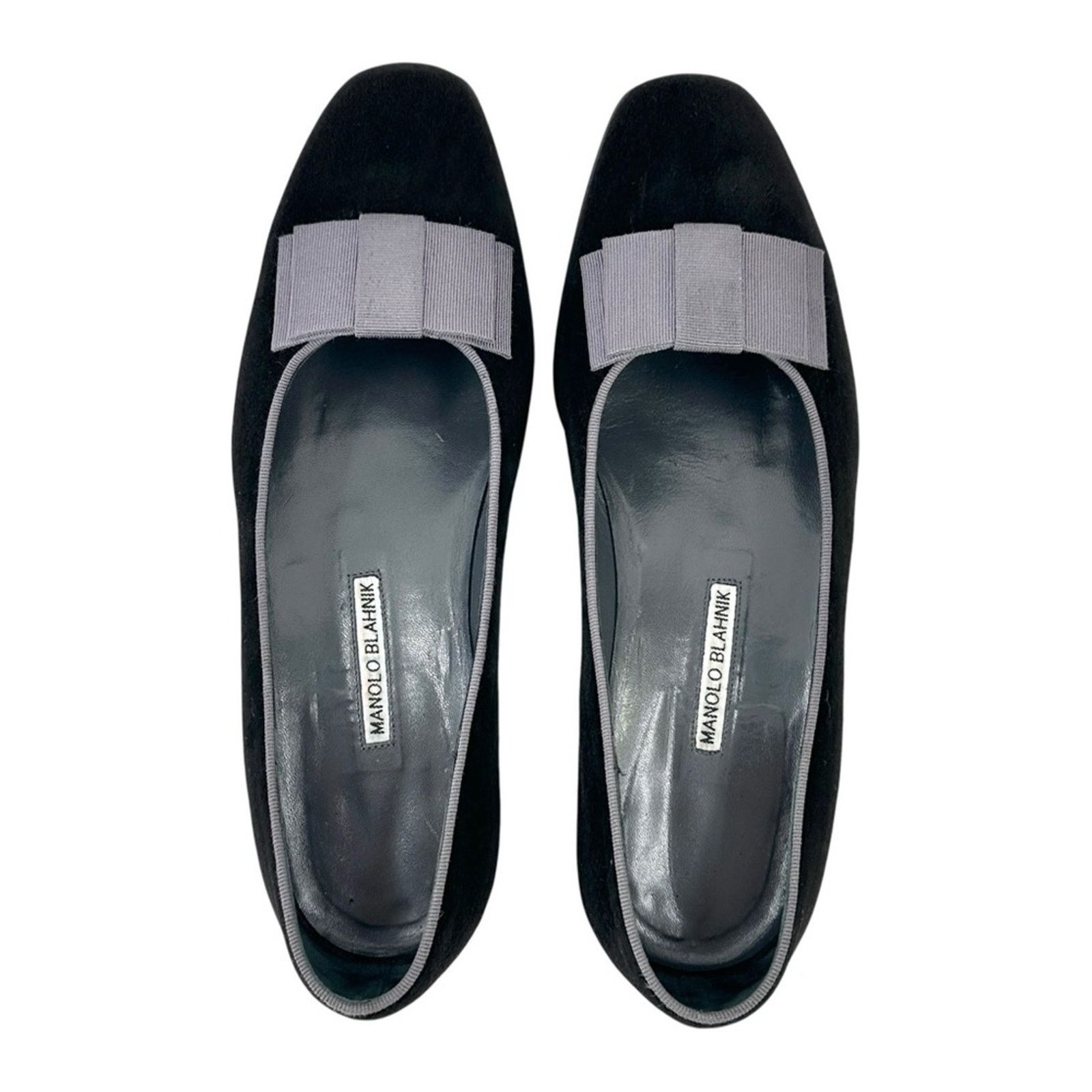 Manolo Blahnik Black Suede Black Tie Opera Pumps Loafers Formal Dress Shoes Size US 9 / EU 42 - 1 Thumbnail