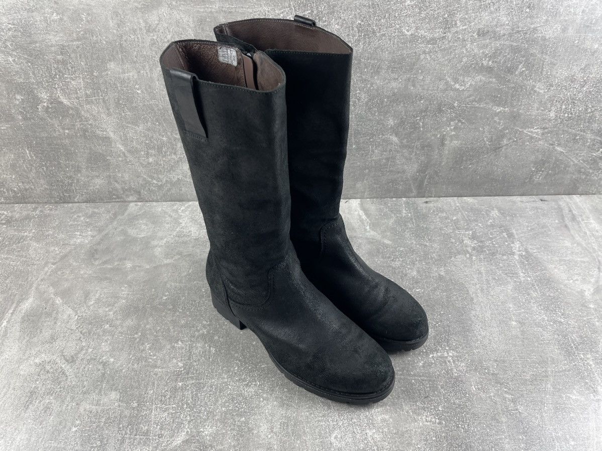 Genuine Leather Wonders Matte Black Genuine Suede Mid Calf Boots Size US 8 / EU 41 - 4 Thumbnail