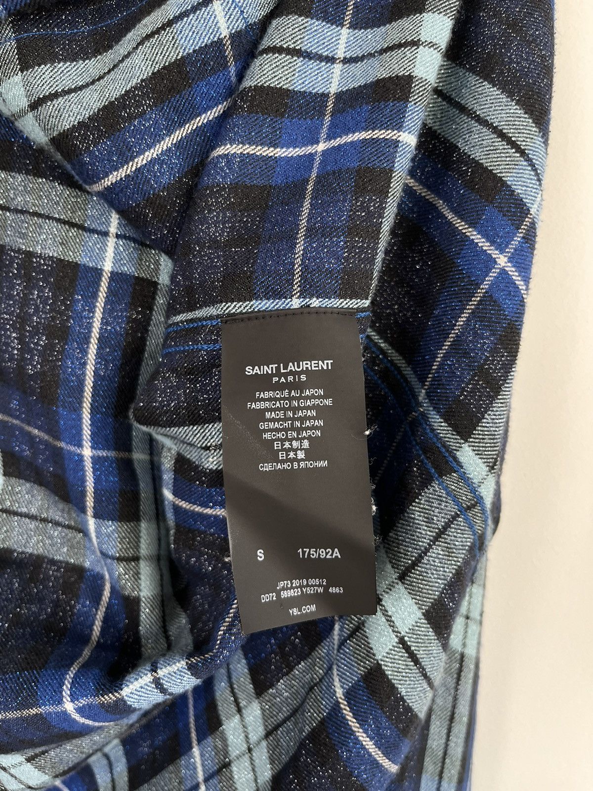 Saint Laurent Paris Saint Laurent Metallic Lurex Shine Western Flannel Shirt Size US S / EU 44-46 / 1 - 6 Thumbnail