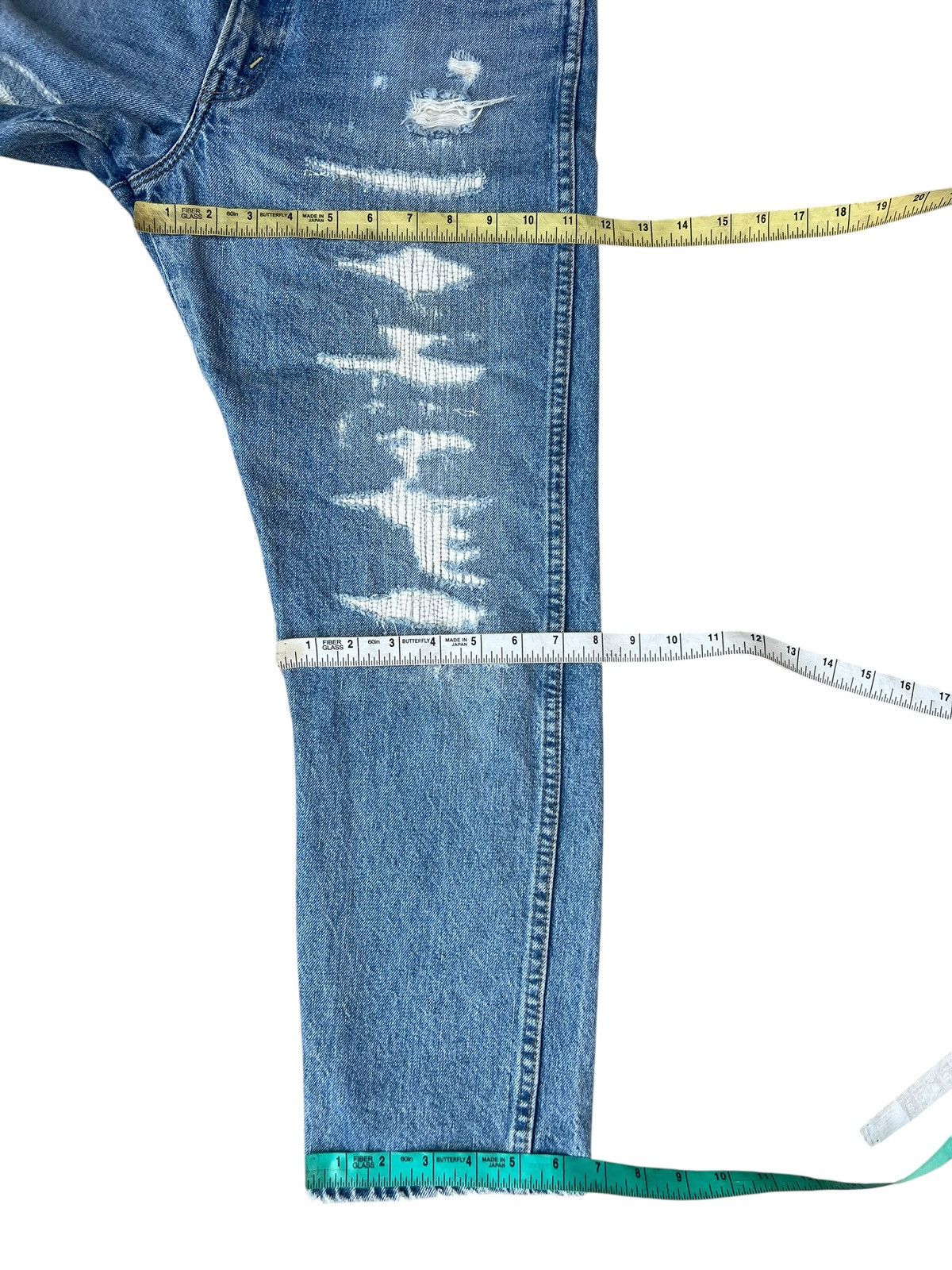Beams Plus × Orslow Orslow 106 X Beams Ripped Distressed Denim Cropped Jeans Size US 30 / EU 46 - 5 Thumbnail
