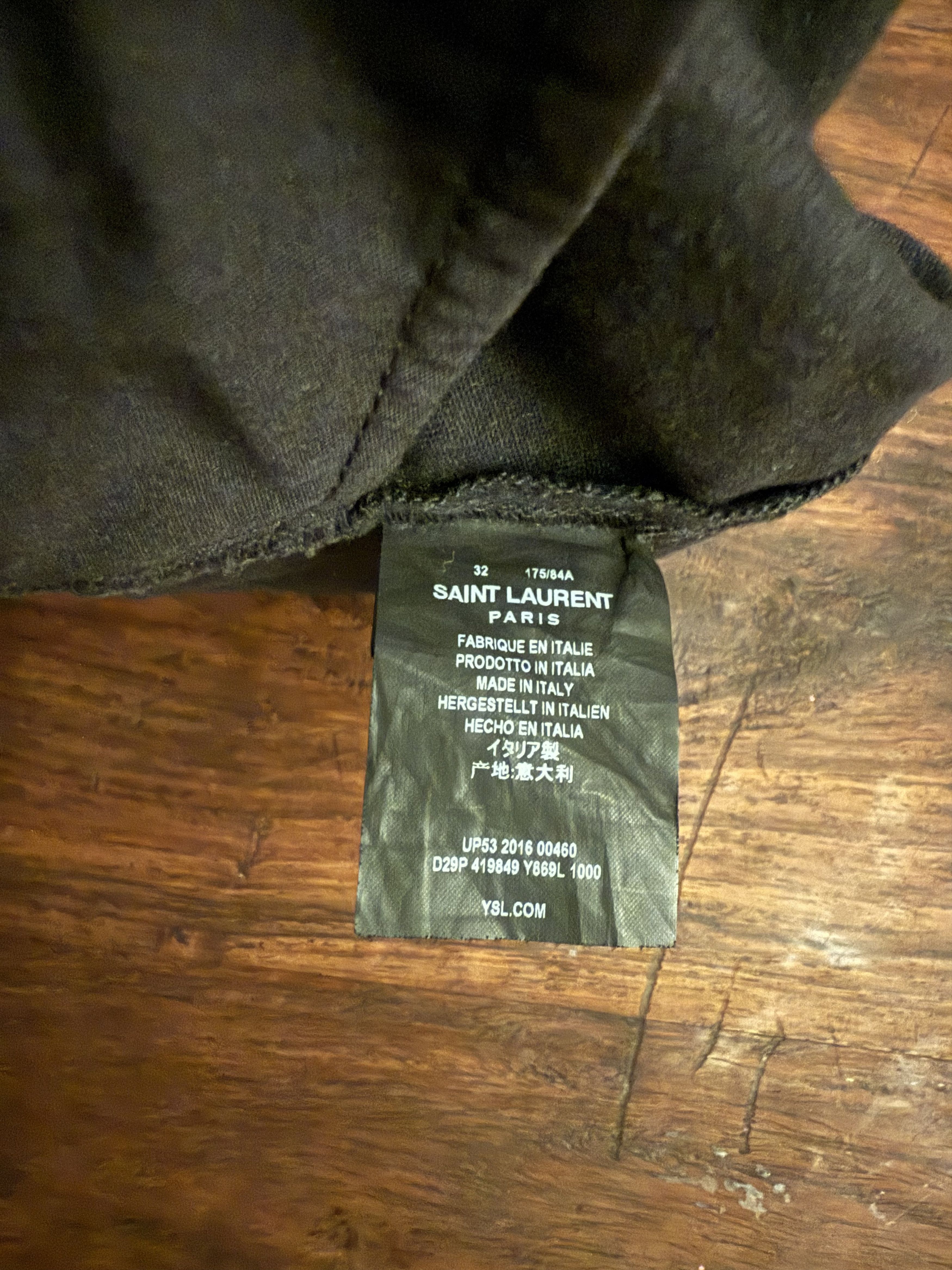 Saint Laurent Paris Hedi Slimane Saint Laurent D10 – Japan Denim, Raw Hem Finish Size US 32 / EU 48 - 9 Thumbnail
