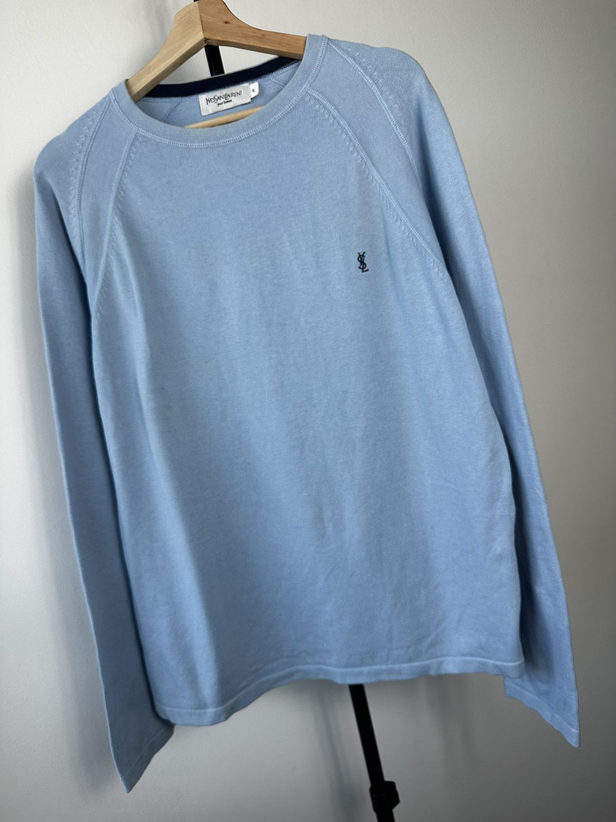 Yves Saint Laurent Vintage Yves Saint Laurent Pour Homme Raglan Knit Sweater Size US XL / EU 56 / 4 - 5 Thumbnail