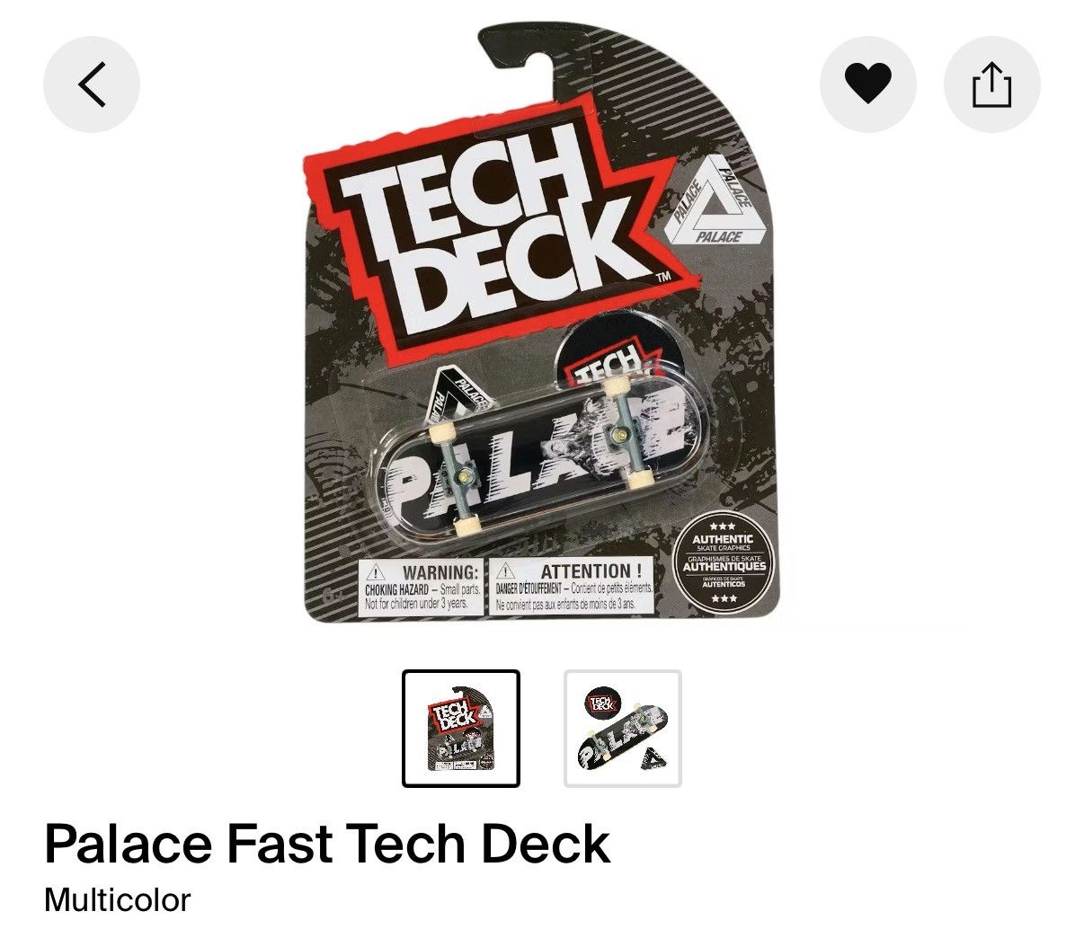 Palace Palace Fast Tech Deck Size ONE SIZE - 1 Thumbnail