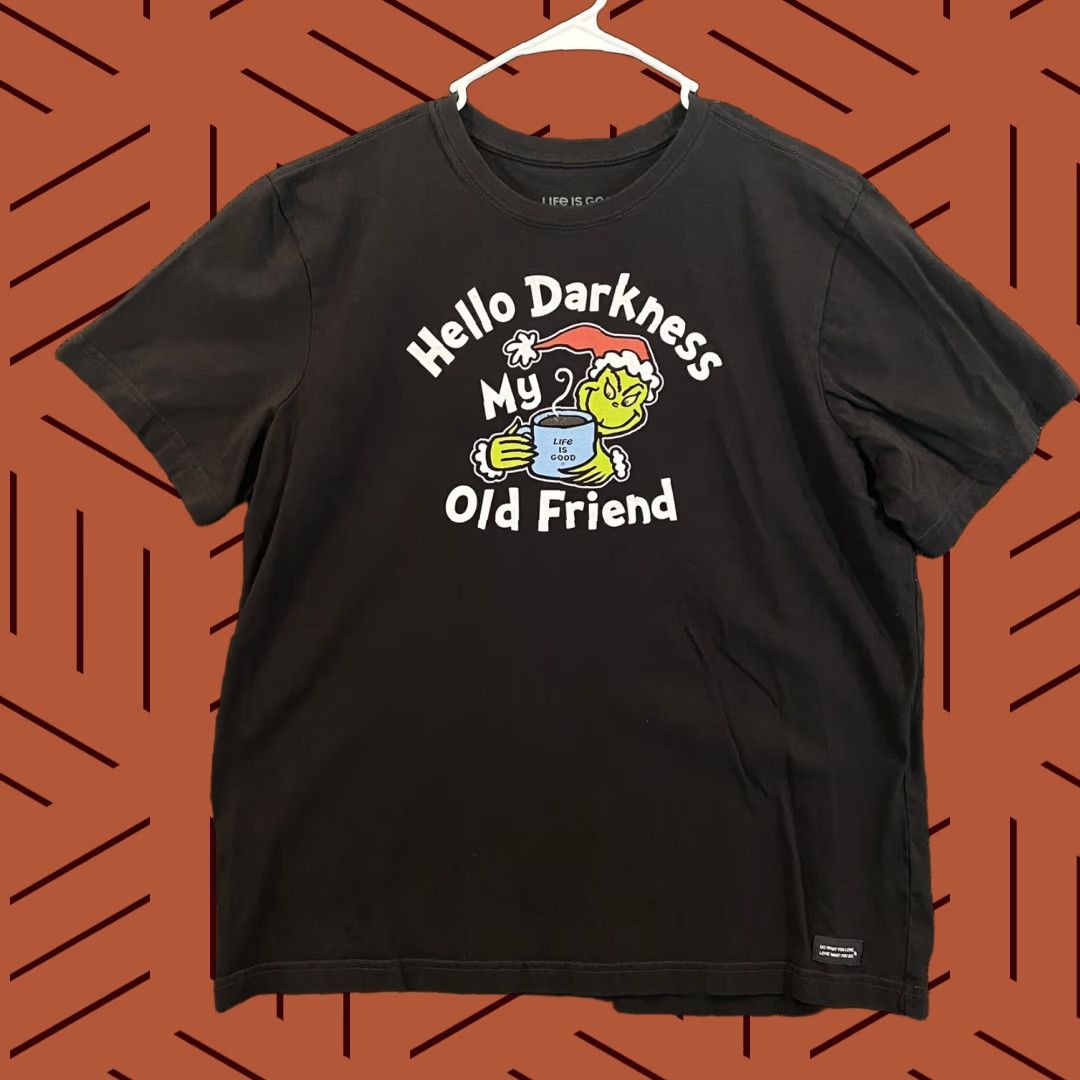 Life is Good Life is Good Shirt Mens Large Gray The Grinch Graphic Short Sleeve Mens/Unisex Adults Crew Neck T-Shirt Christmas Size US L / EU 52-54 / 3 - 1 Thumbnail