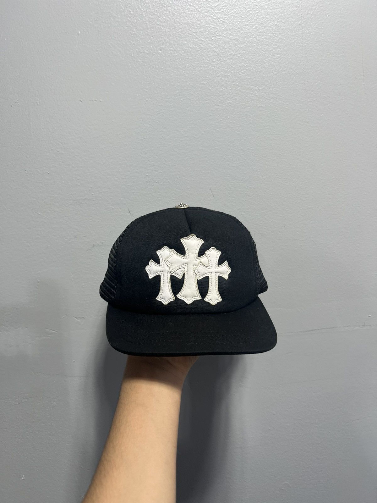 Chrome Hearts Chrome Hearts Triple Cross Patch Trucker Hat Black 