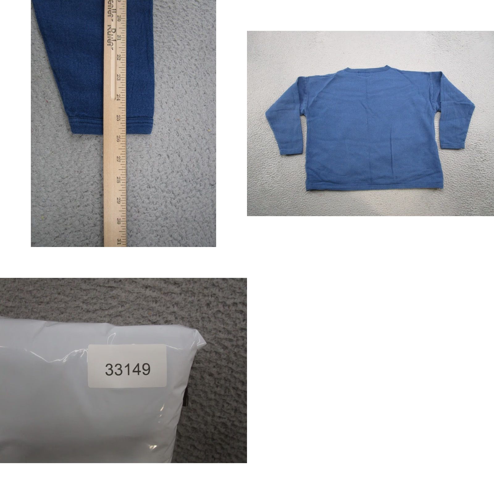 Vintage VINTAGE Bonjour Sweatshirt Top Women's One Size Blue 90s Pullover Casual Activewear Size ONE SIZE - 8 Thumbnail