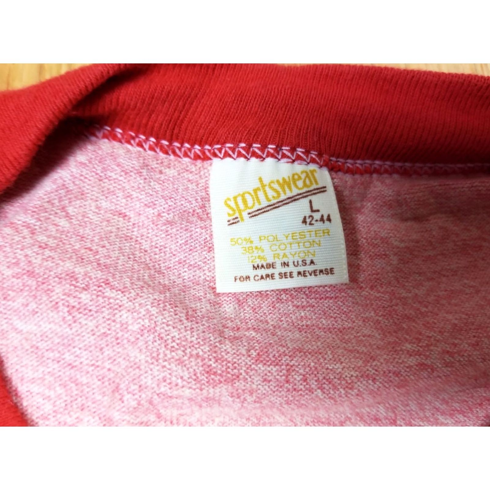 Vintage VINTAGE 1982 NATIONAL SALUTE TO VIETNAM VETERANS T-SHIRT SZ LARGE RED RINGER Mens Size US L / EU 52-54 / 3 - 3 Thumbnail