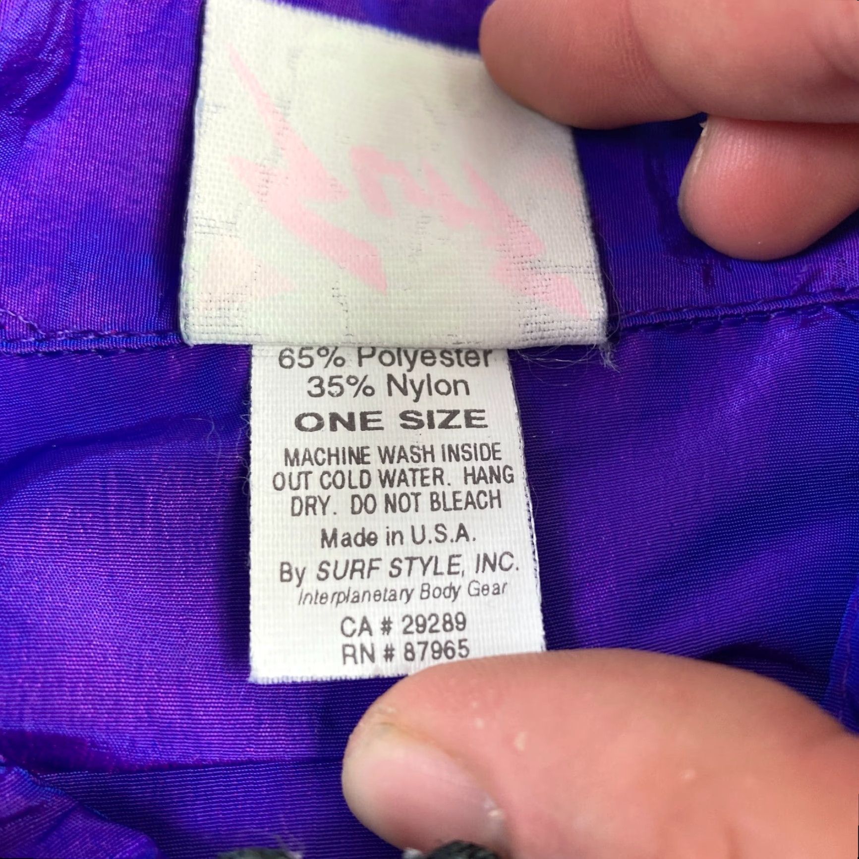 Vintage Vintage Surf Style Windbreaker Jacket One Size Purple Blue Nylon Quarter Zip Y2K Size US M / EU 48-50 / 2 - 6 Thumbnail