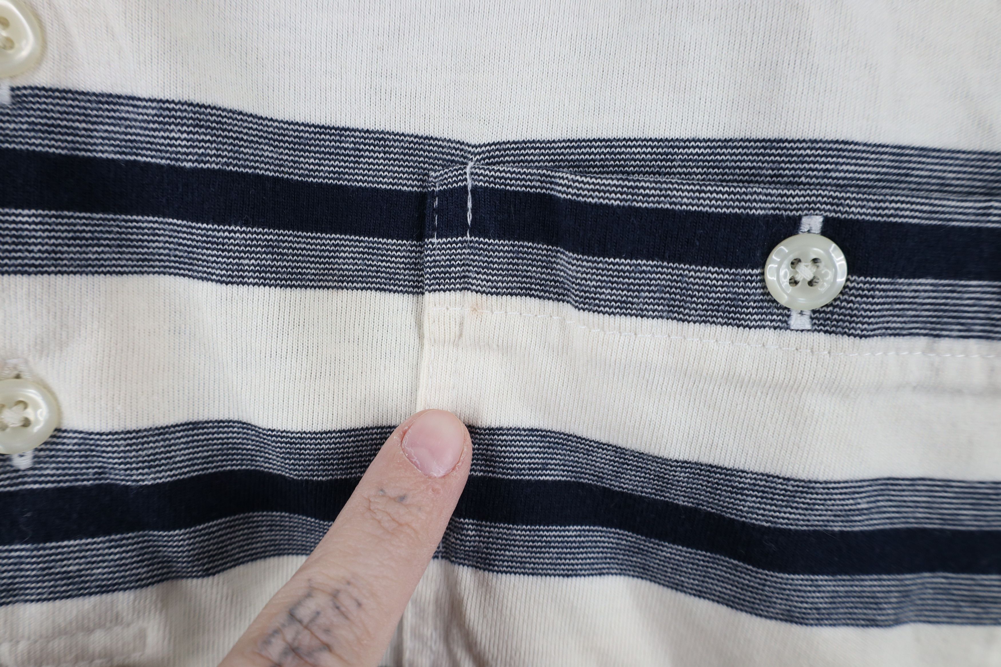 Vintage Vintage 90s Streetwear Striped Knit Collared Polo Shirt Size US XXL / EU 58 / 5 - 4 Thumbnail