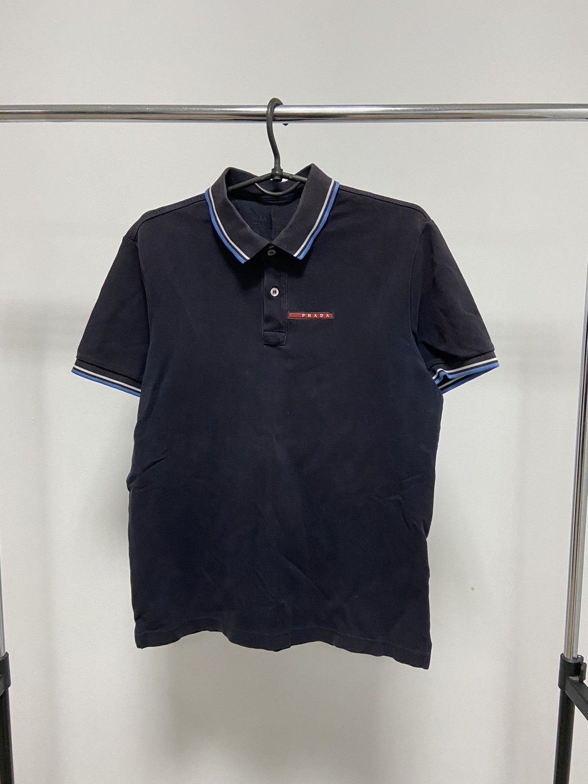 Prada Prada T Shirt Polo Luxury Red Ribbon Vintage Web Size US M / EU 48-50 / 2 - 1 Thumbnail