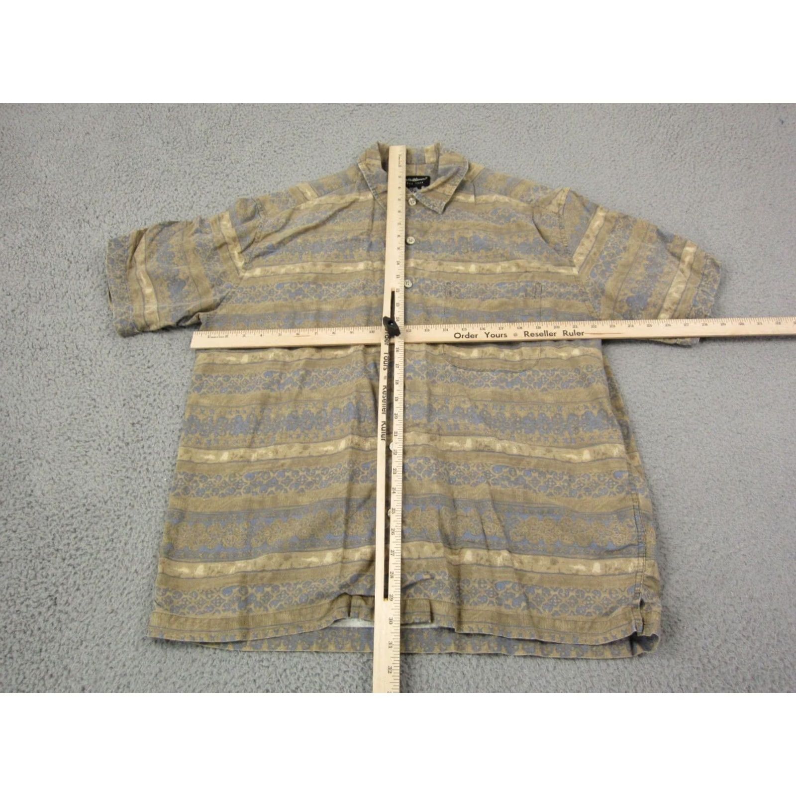 Eddie Bauer VINTAGE Eddie Bauer Shirt Adult Medium Brown Southwestern Aztec Linen Cotton Men Size US M / EU 48-50 / 2 - 6 Thumbnail