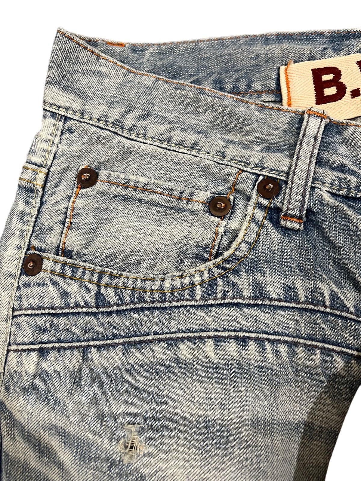 Blue Blue Japan × Le Grande Bleu (L.G.B.) Vintage Blue Way Faded Distressed Denim Size US 34 / EU 50 - 5 Thumbnail