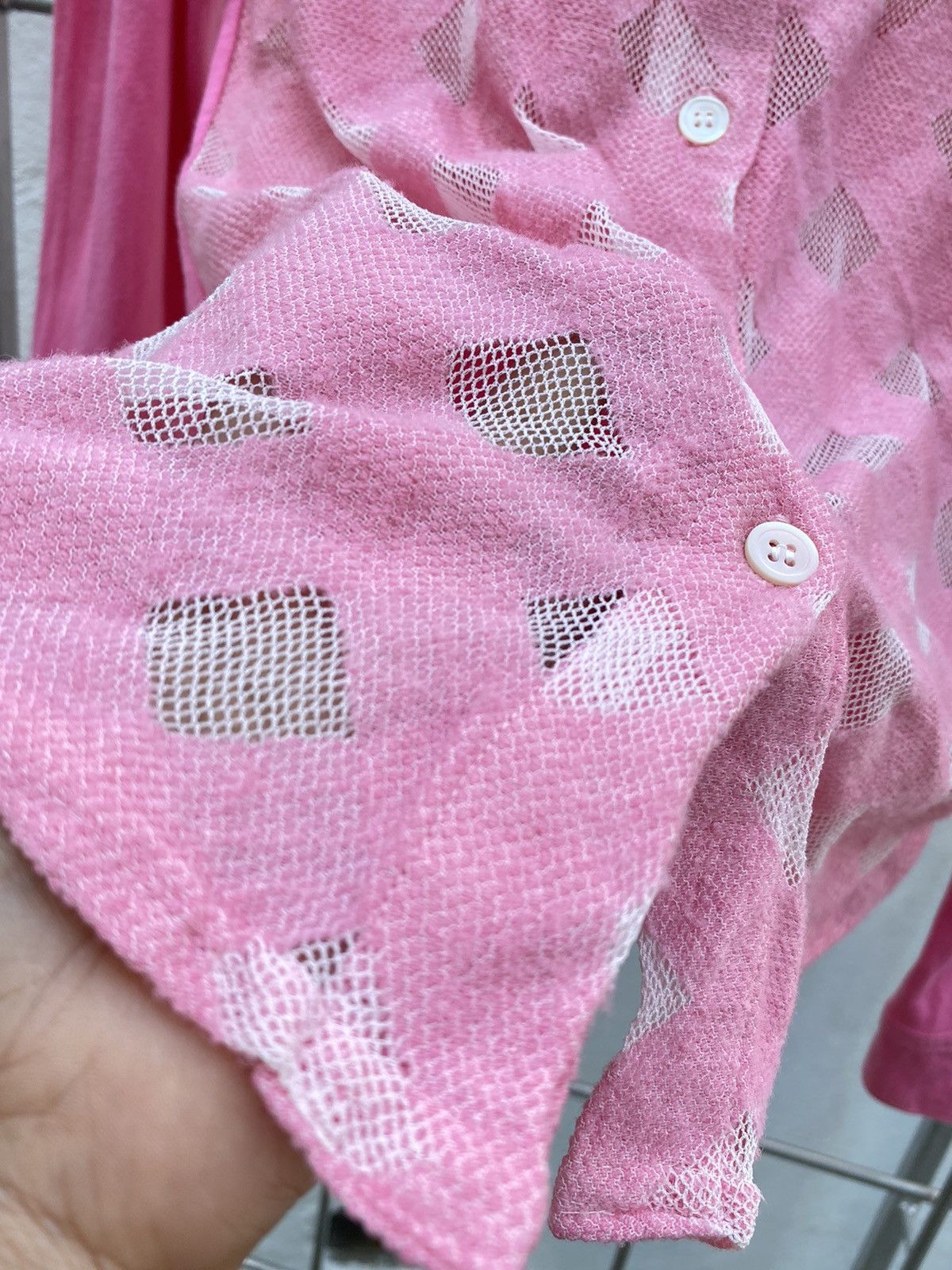Y's × Yohji Yamamoto WXYZ Yohji Yamamoto Pastel pink plaid shirt Size S / US 4 / IT 40 - 11 Thumbnail