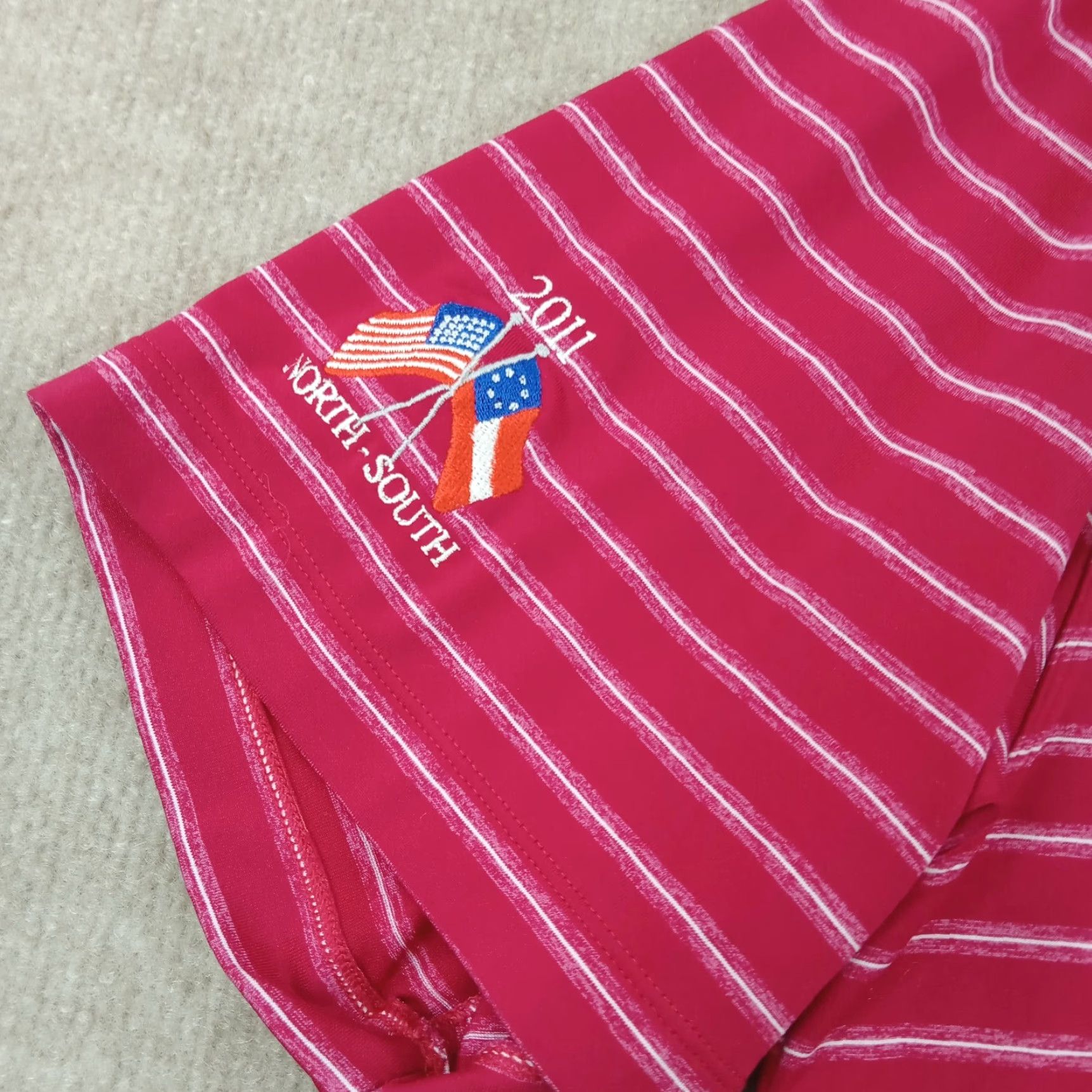 Nike Nike Polo Shirt Mens XL Red White Striped Dri Fit Short Sleeve Golf Casual Logo Size US XL / EU 56 / 4 - 7 Thumbnail
