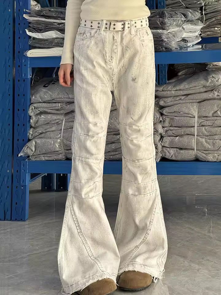 Jean ltx vintage washed faded loose baggy bootcut jeans Size US 31 - 6 Thumbnail
