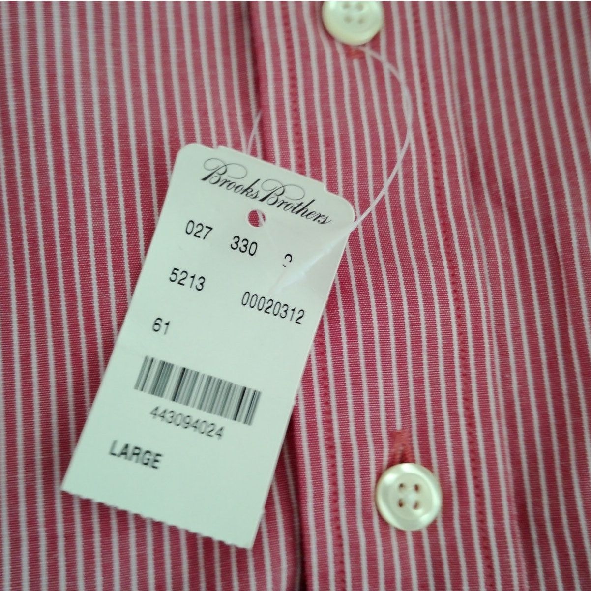 Brooks Brothers Brooks Brothers Red Pinstripe L/S Button Down Shirt NWT Size US L / EU 52-54 / 3 - 5 Thumbnail