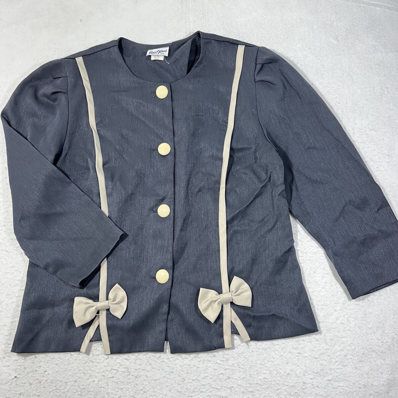 Vintage Vintage Good Times Button Front Blouse Top Bowtie Shirt USA Size XL / US 12-14 / IT 48-50 - 1 Thumbnail