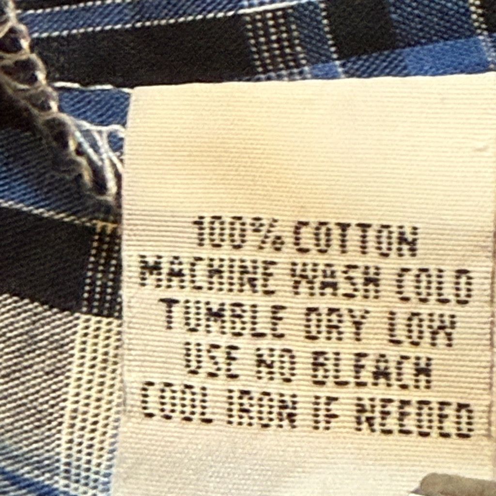 Lucky Brand Pop Icon Embroidered Plaid Western Shirt Blue XL Size 38L - 9 Thumbnail