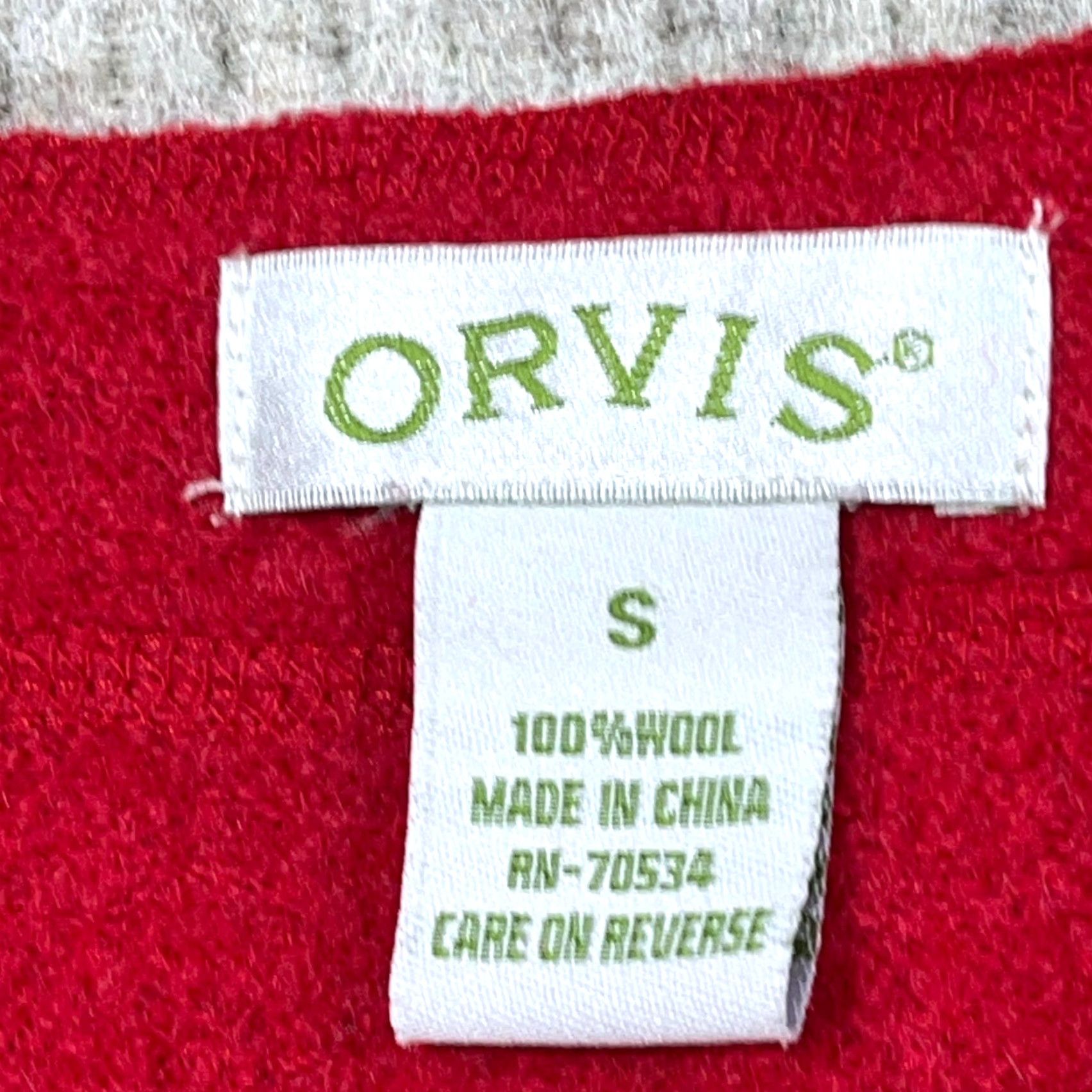 Orvis VINTAGE Orvis Cardigan Sweater Women Red 100% Wool Knit Button Up Pockets S Size S / US 4 / IT 40 - 4 Thumbnail
