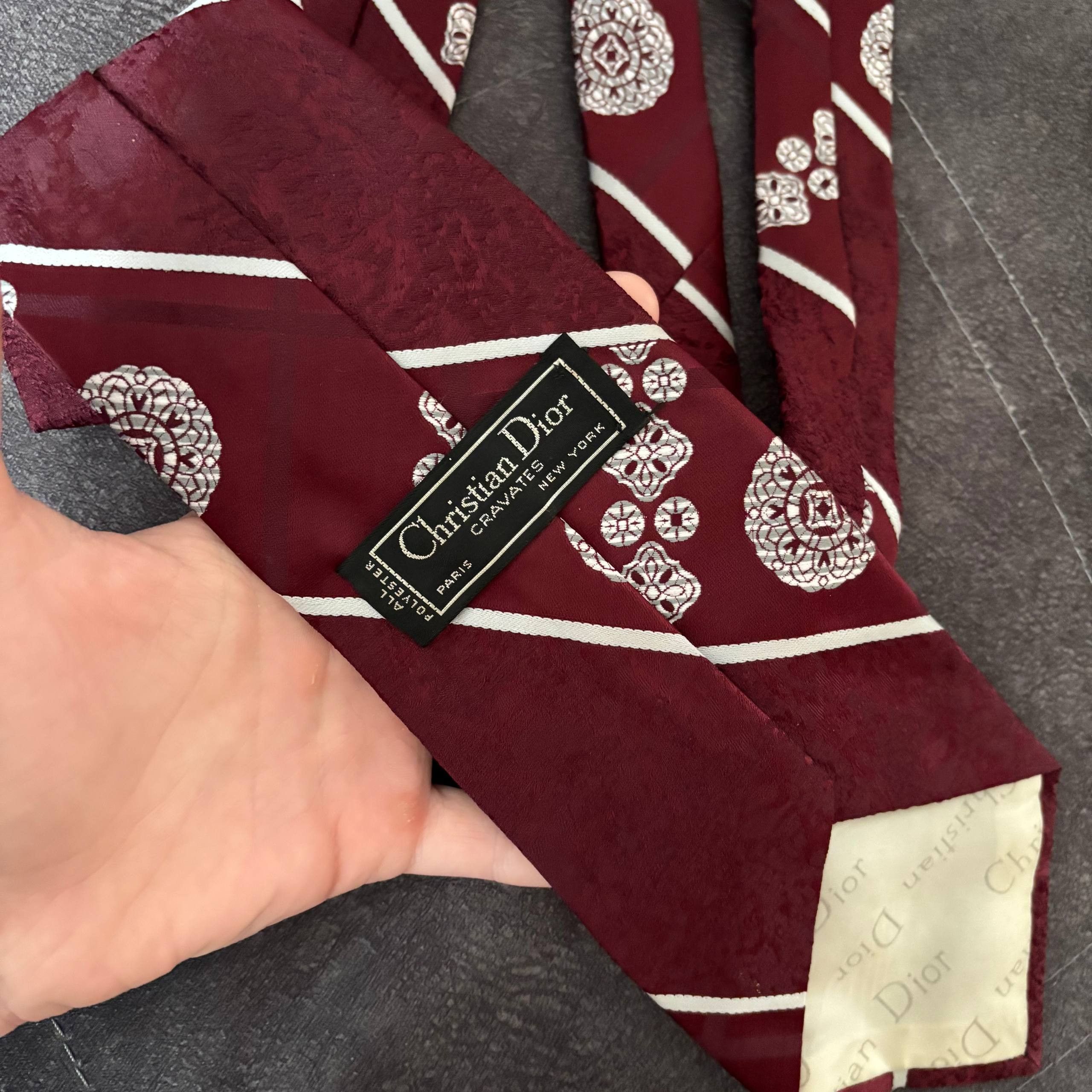 Christian Dior Monsieur ❤️ Christian Dior Vintage Silk Tie ❤️ Size ONE SIZE - 3 Thumbnail