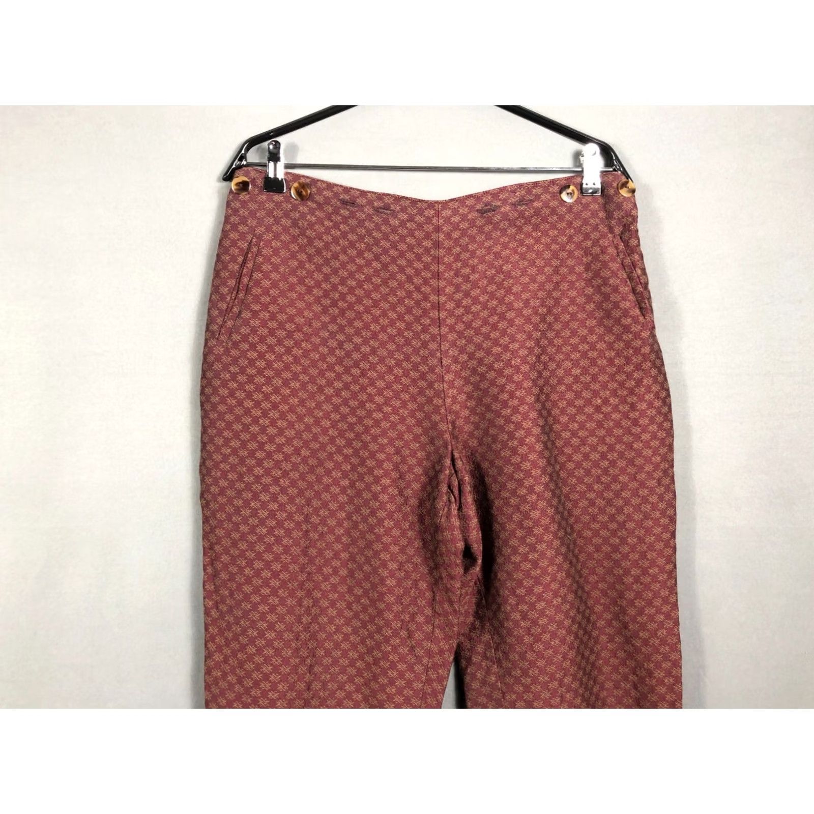Jean Paul Gaultier Jean Paul Gaultier Pour GIBO Stirrup Pants Wool Burgundy Women Size 44 Patterned Size 30" / US 8 / IT 44 - 4 Thumbnail