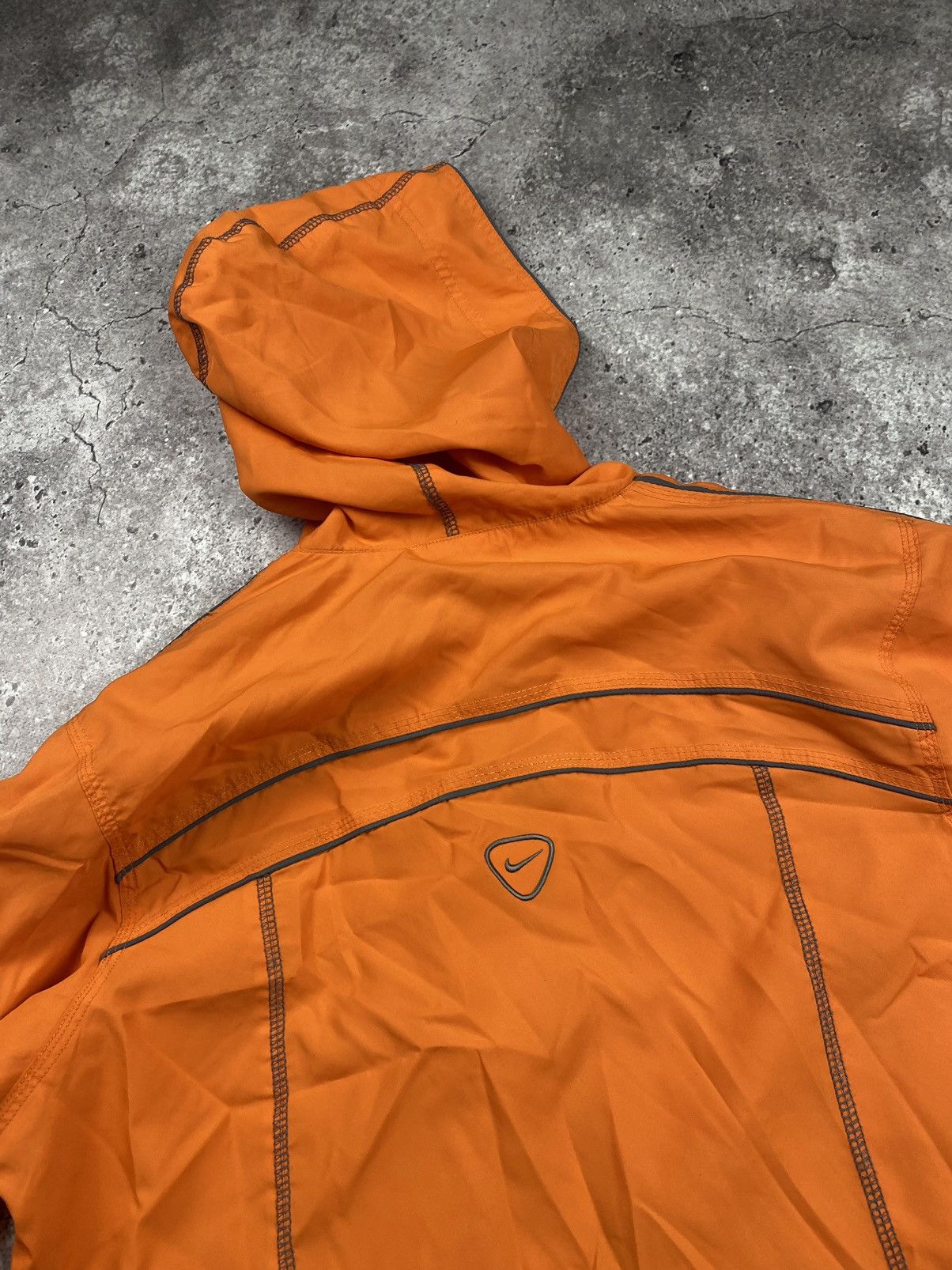 Nike × Vintage Crazy Vintage 90s Nike Windbreaker Rain Zip Up Jacket Orange Size US M / EU 48-50 / 2 - 8 Thumbnail