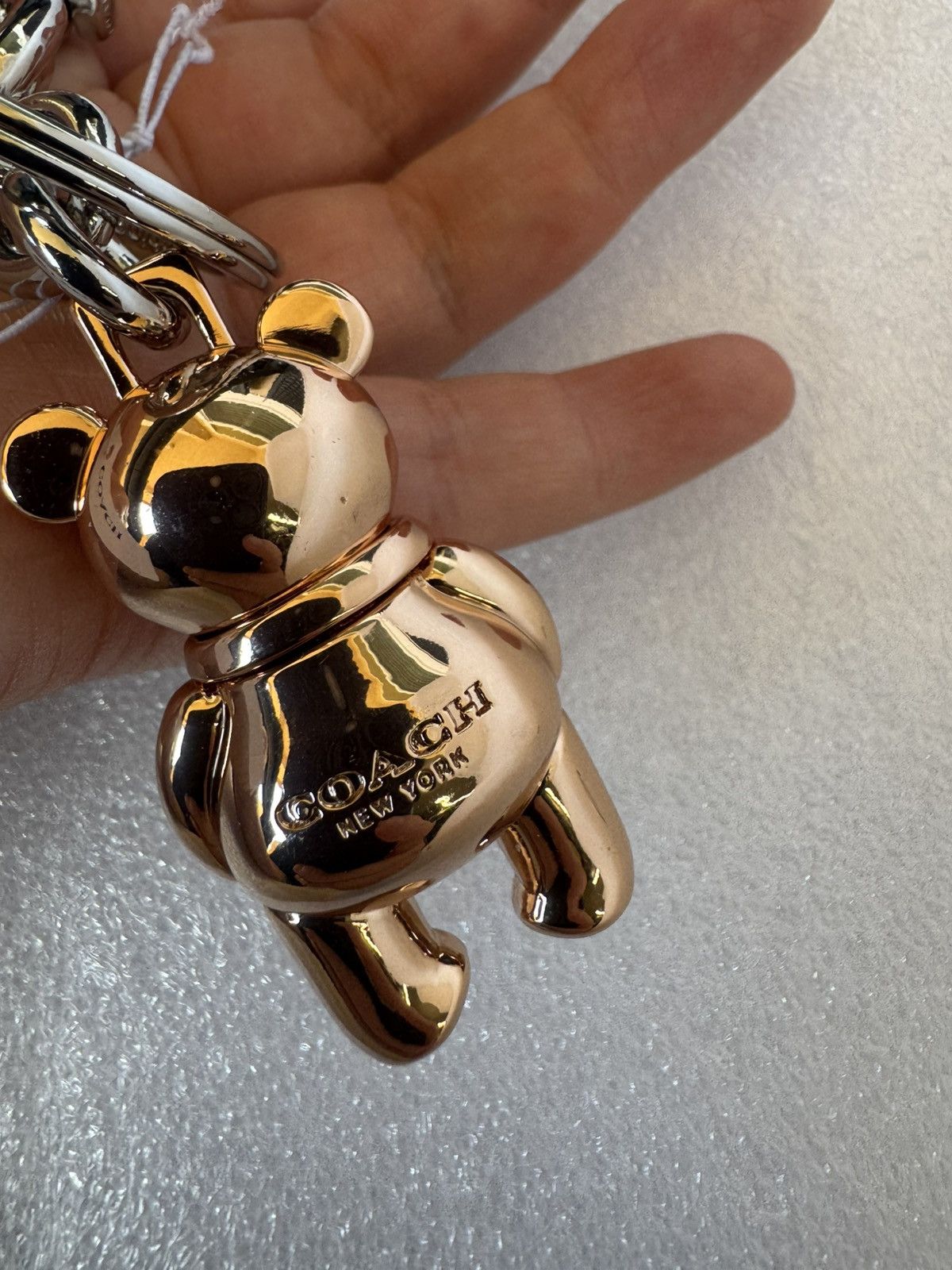 Coach COACH New York 3D Bear Bag Charm Rose Gold 87166 Size ONE SIZE - 6 Thumbnail