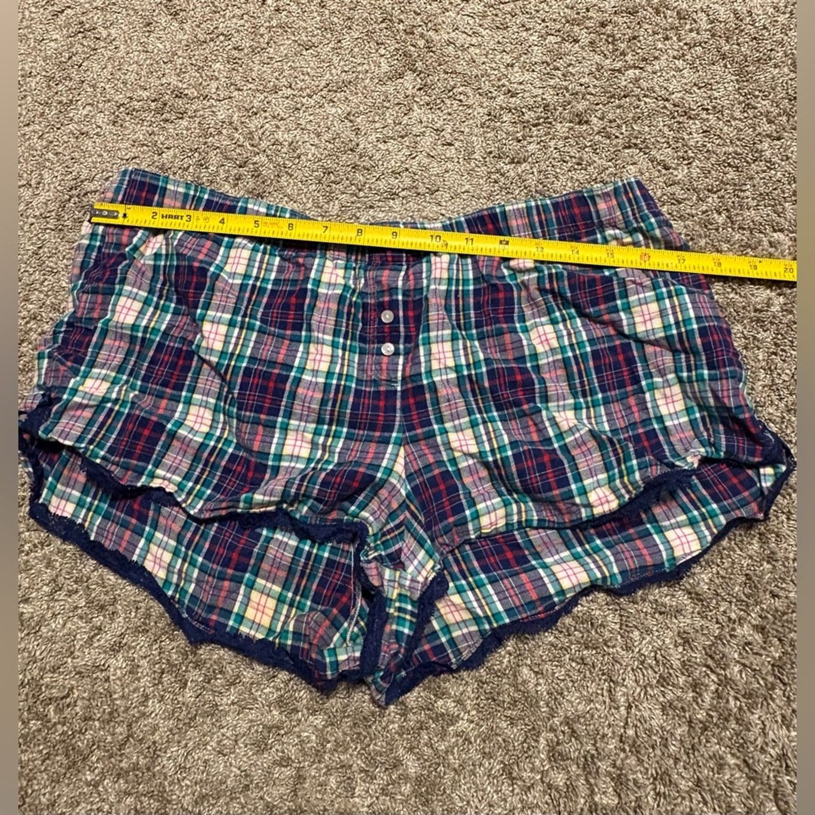 Victoria's Secret (Victoria Secret) Sleepwear Plaid Boxer Shorts: Size Large Size 34" / US 12 / IT 48 - 5 Thumbnail