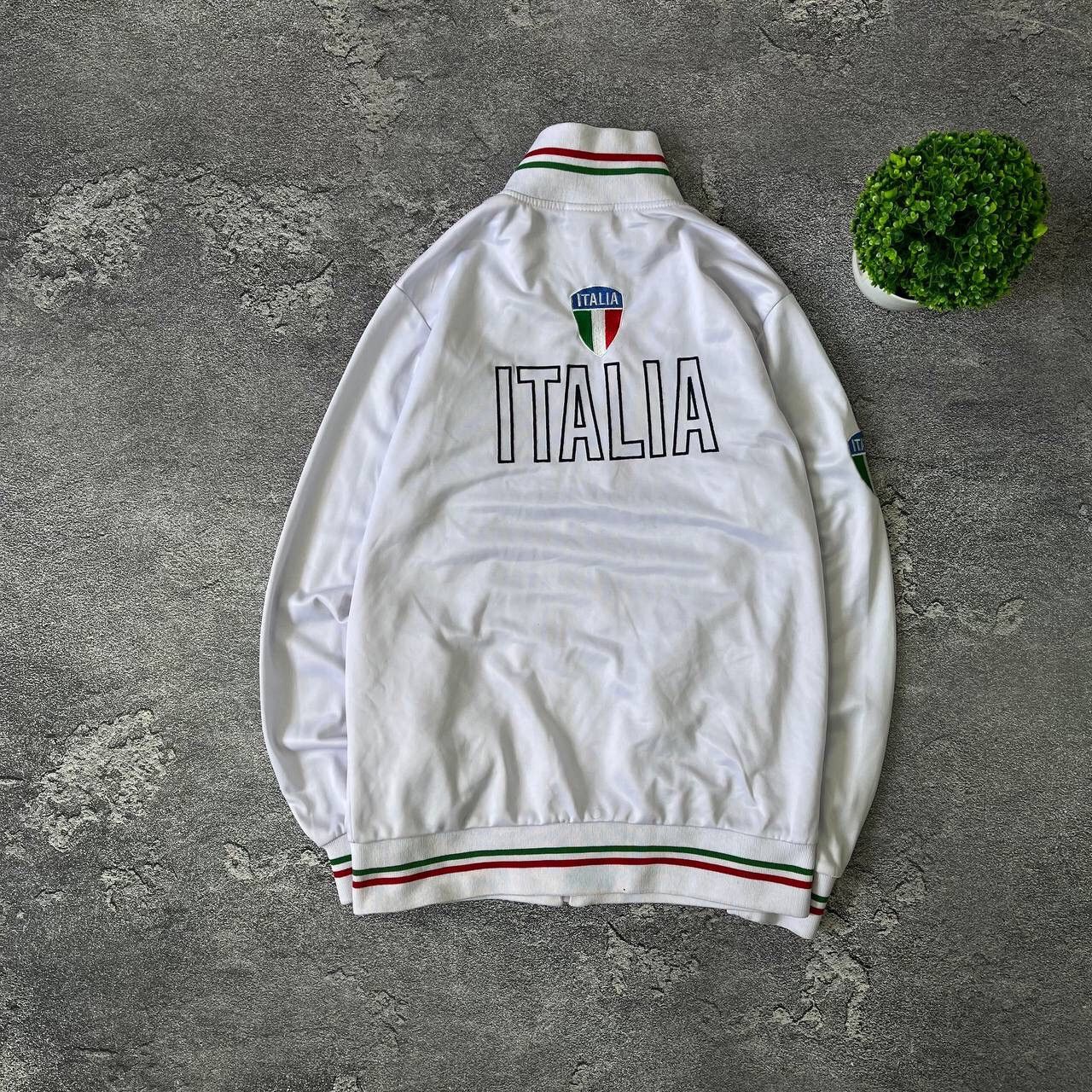 Other Y2K Rare 🇮🇹 White Italia Team big center logo Soccer Zip Size US S / EU 44-46 / 1 - 4 Thumbnail