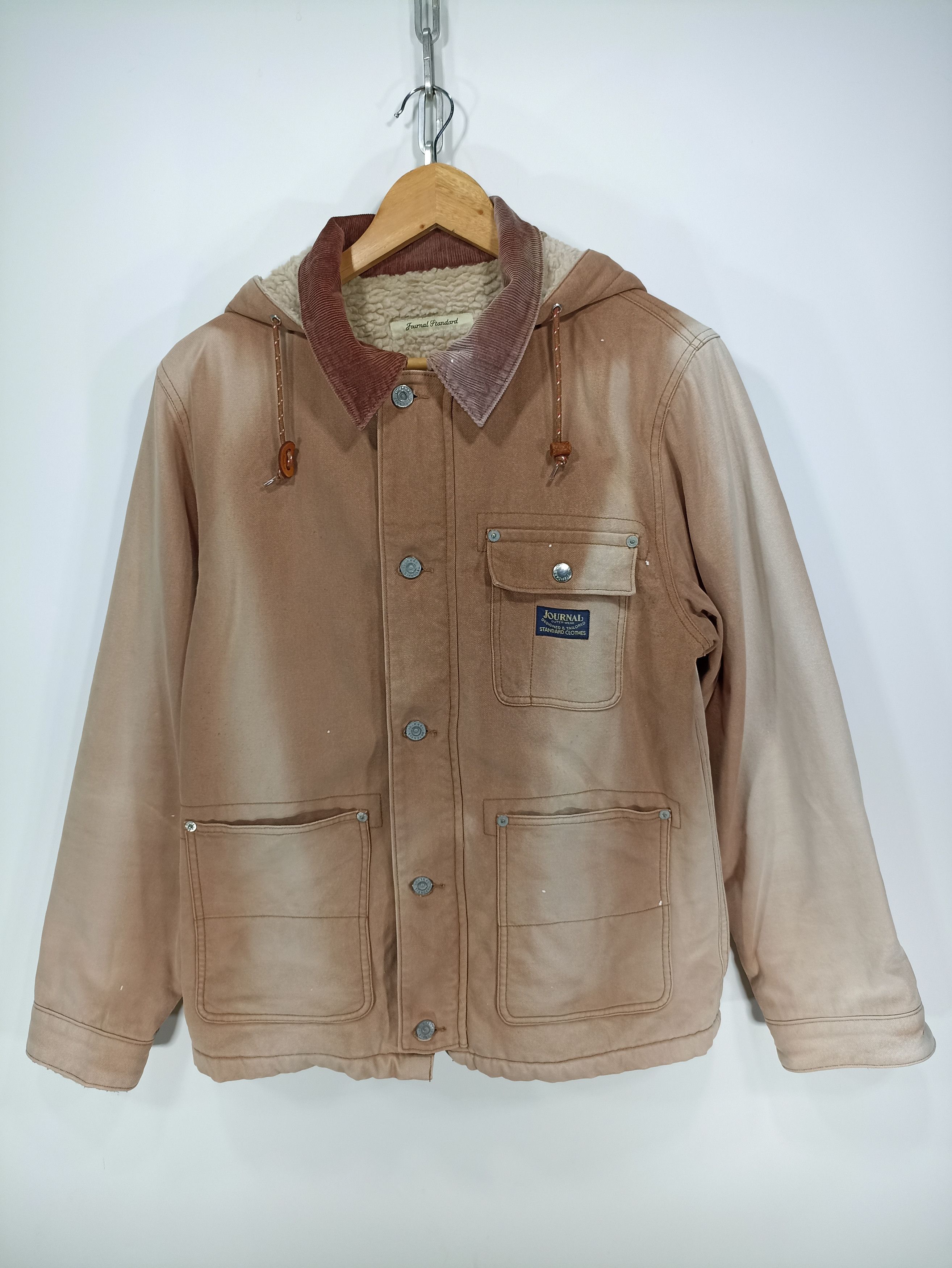 image of Sun Faded Vintage Journal Standard Chore Sherpa in Sun Faded Brown, Men's (Size Small)