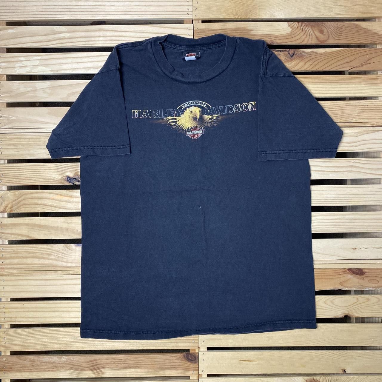Harley Davidson Vintage Harley Davidson FL Black Biker Surf Tee Size Large Size US L / EU 52-54 / 3 - 2 Thumbnail