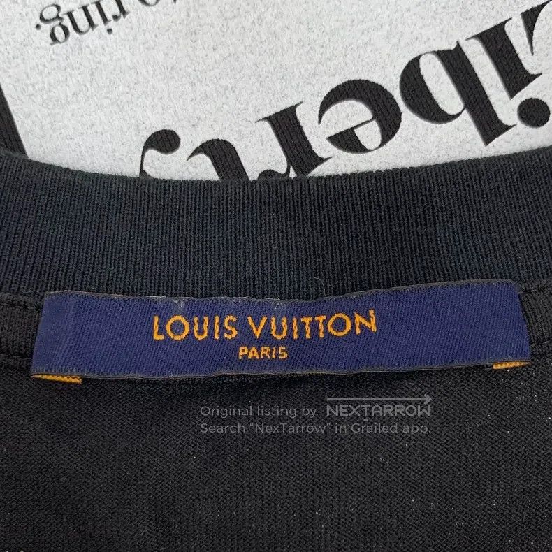 Louis Vuitton Louis Vuitton Black letter logo printed cotton crewneck T- Size US L / EU 52-54 / 3 - 5 Thumbnail