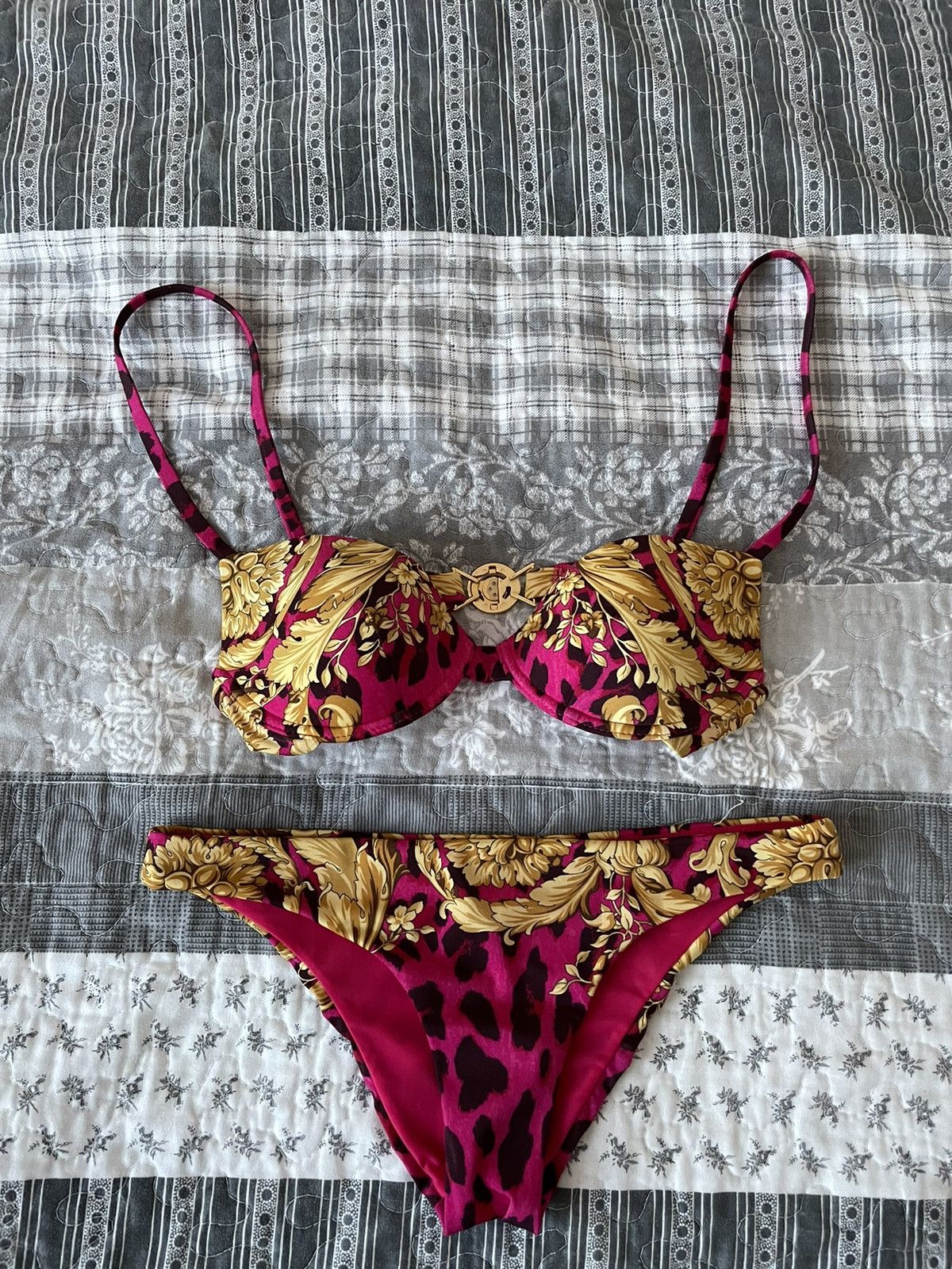 image of Versace Bikini Two Piece Swimsuit Medusa Baroque, Women's (Size Small)