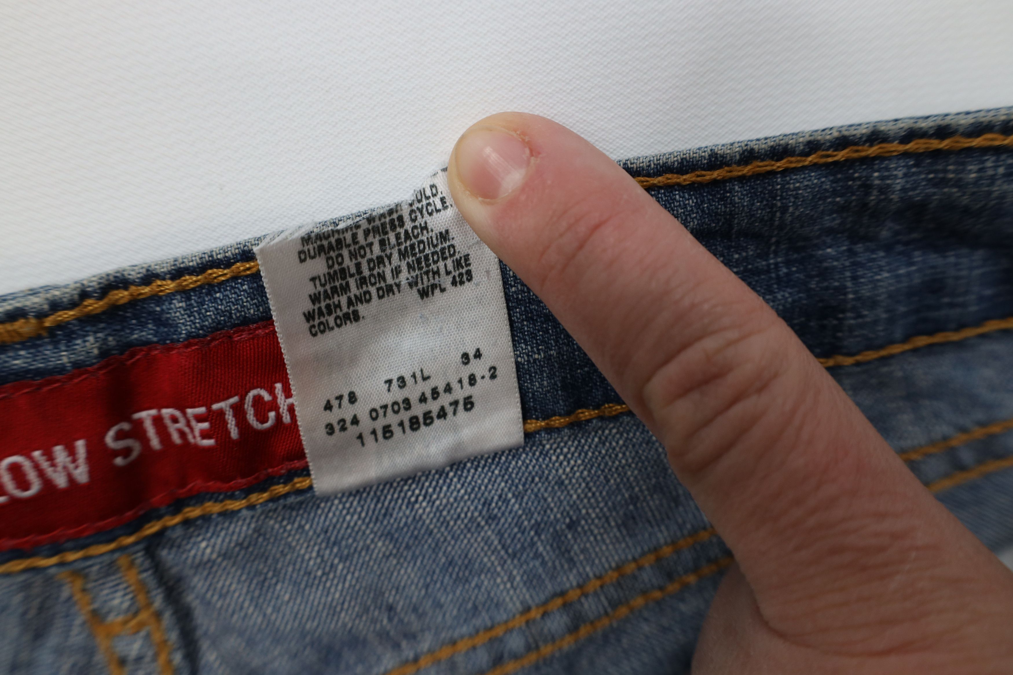 Levi's Vintage Y2K 2003 Levis Superlow Stretch Flared Bootcut Jeans Size 32" / US 10 / IT 46 - 8 Thumbnail
