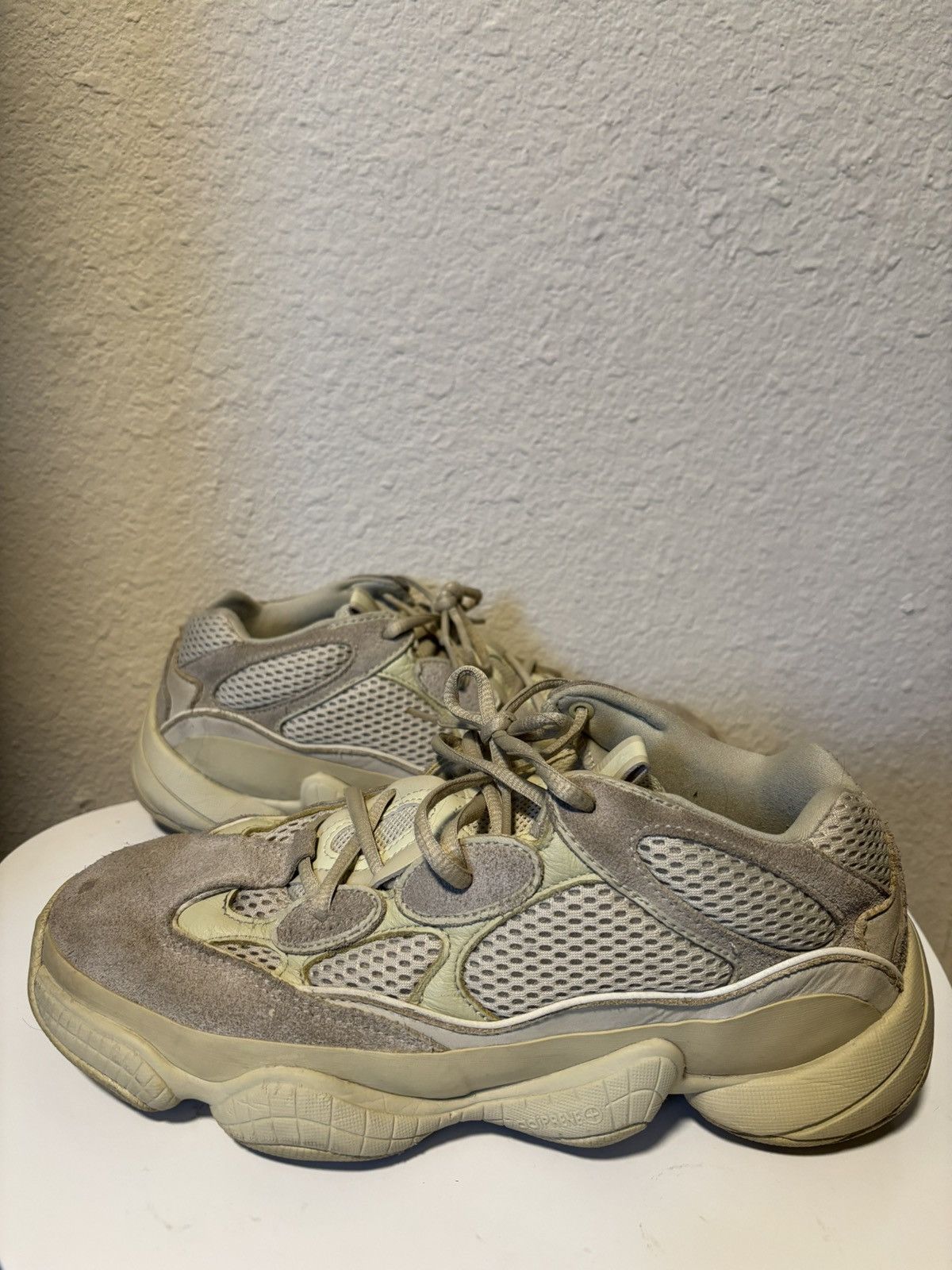 image of Adidas Yeezy Boost 500 “Super Moon Yellow” Shoes in Beige, Men's (Size 9)