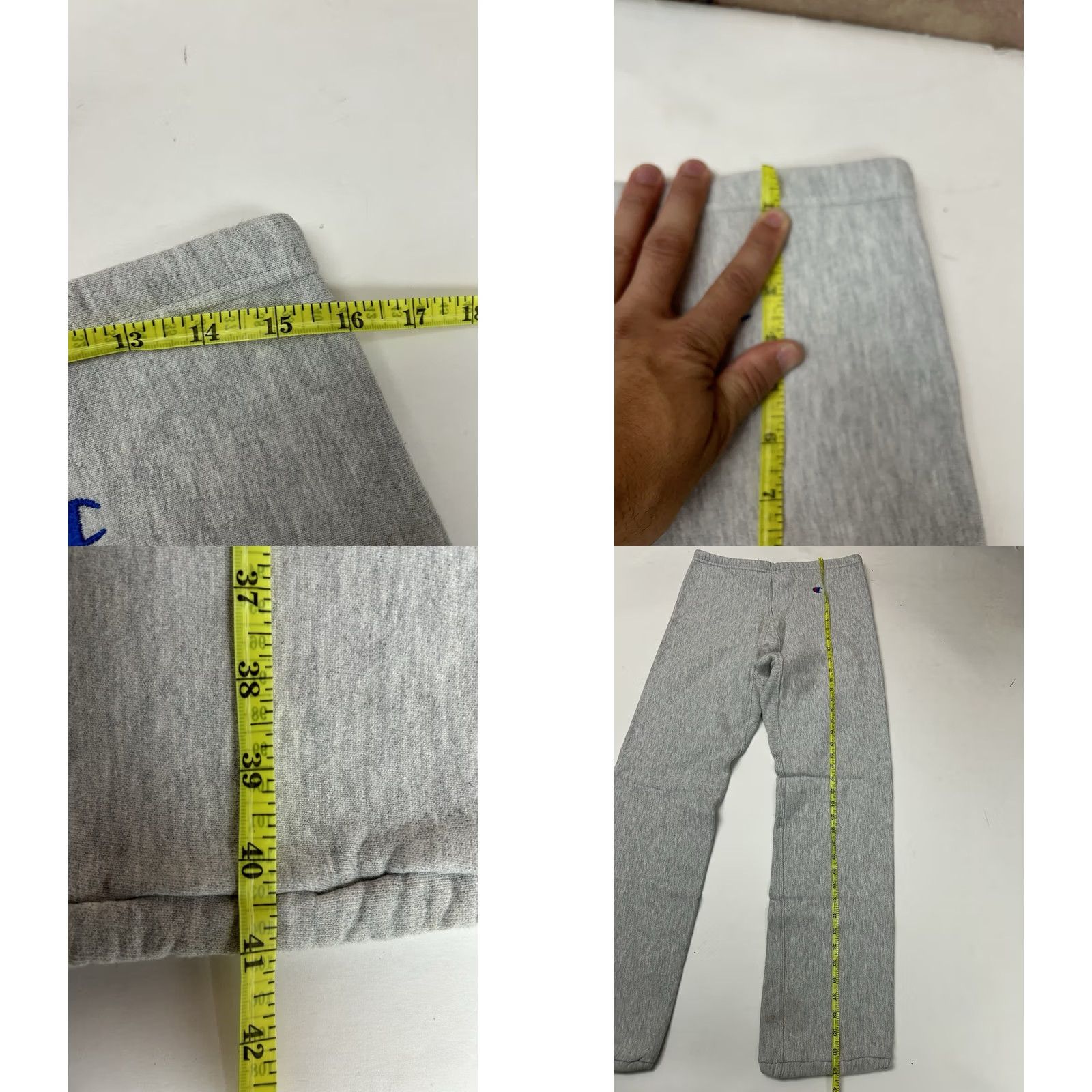 Champion VINTAGE Champion Sweatpants 80s Gray Joggers Drawstring Medium Pants Reverse Weave Size US 31 - 11 Thumbnail