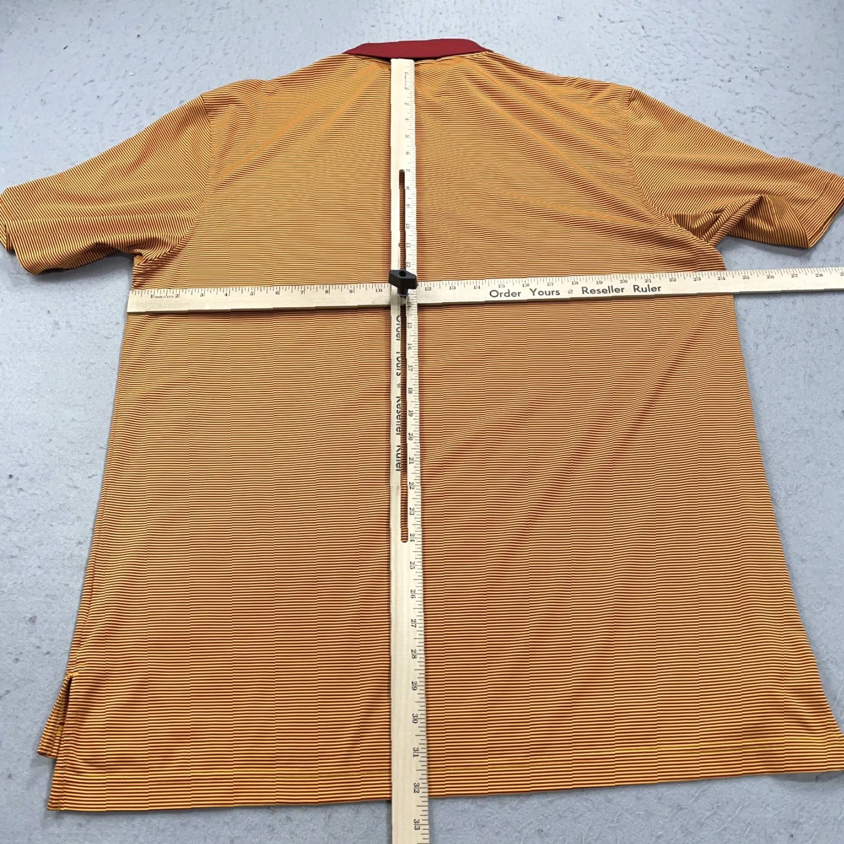 Peter Millar Peter Millar Polo Shirt Mens L Orange Striped Summer Comfort Golf Shirt Polo Men’s Orange Misc Sports Logo Vintage: No Size US L / EU 52-54 / 3 - 7 Thumbnail