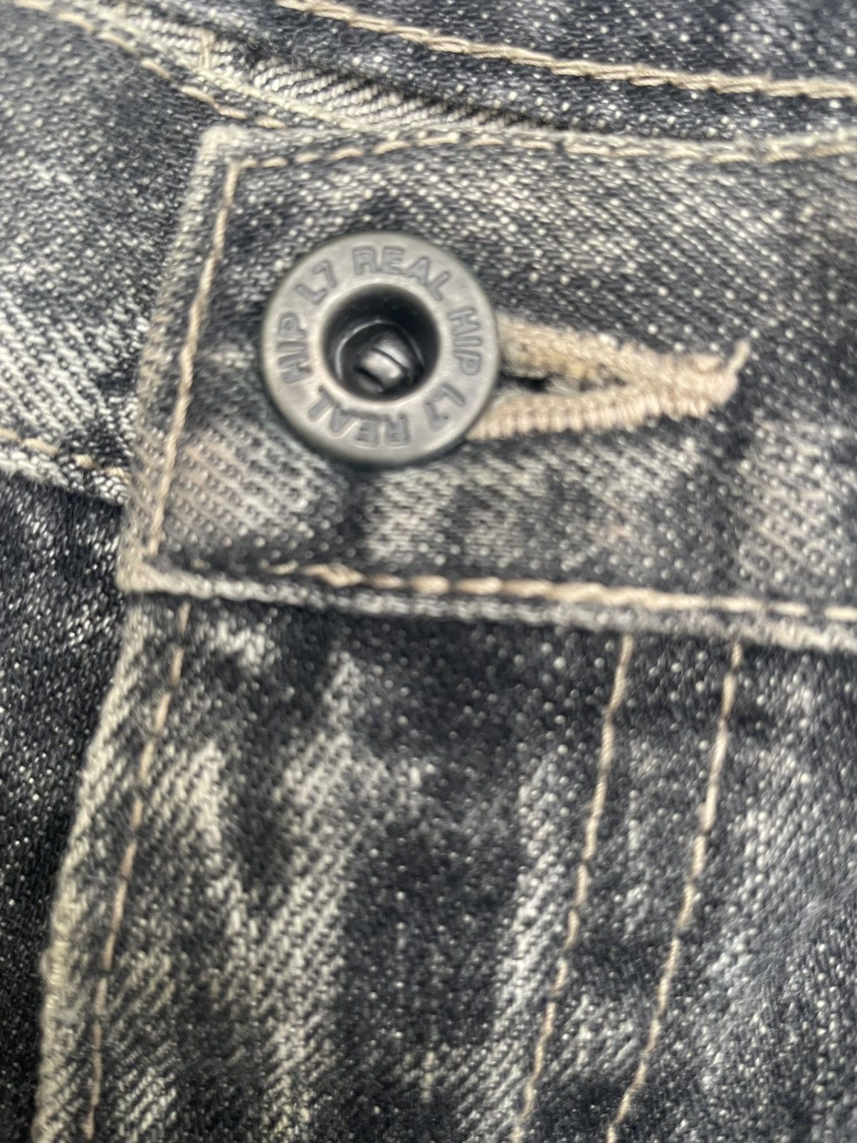 Designer × L7 Real Hip L7 Real Hip Flare Distresed Denim | Grailed