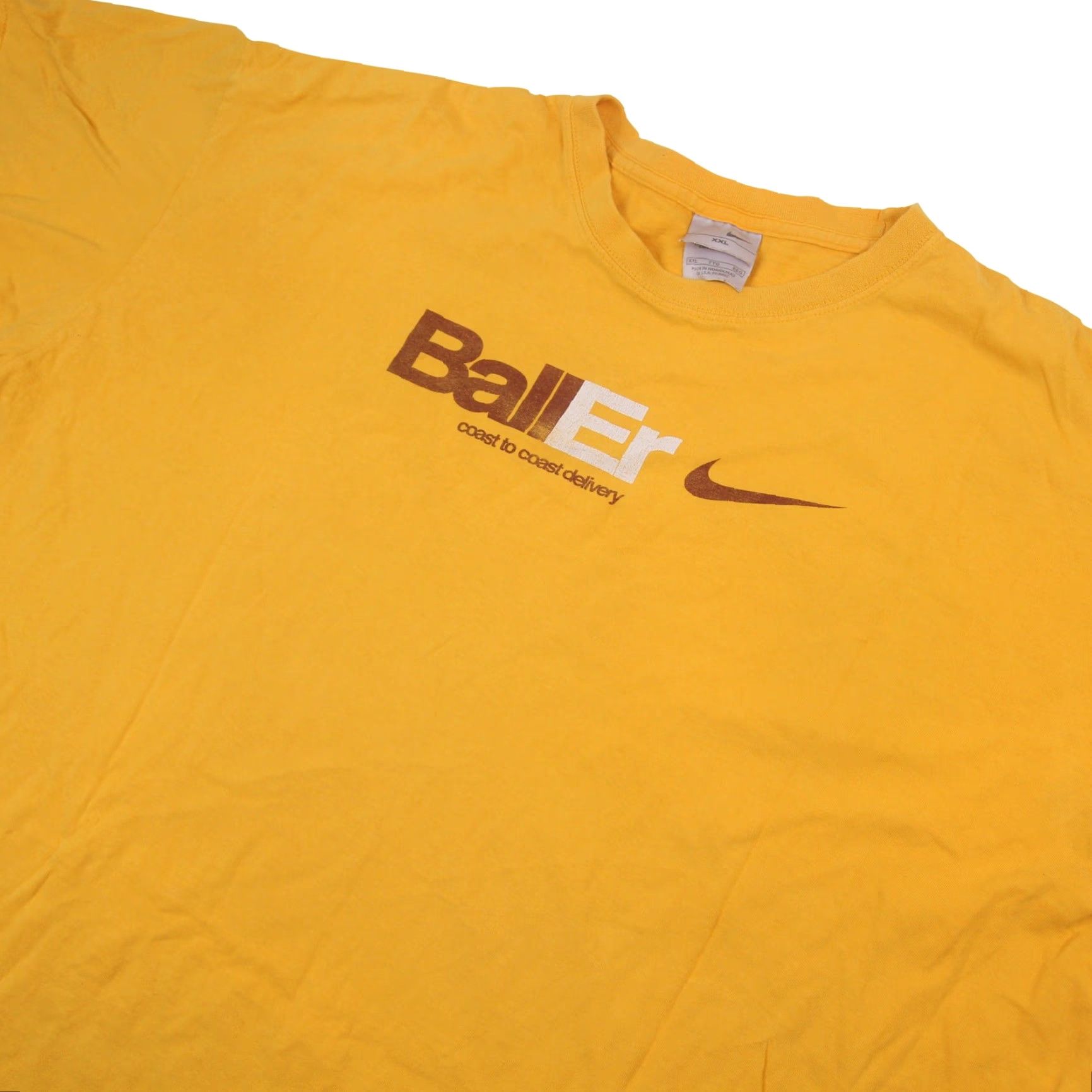 Nike VINTAGE Nike Mens XXL BallEr Parody Spoof Graphic T Shirt Yellow Size US XXL / EU 58 / 5 - 2 Thumbnail