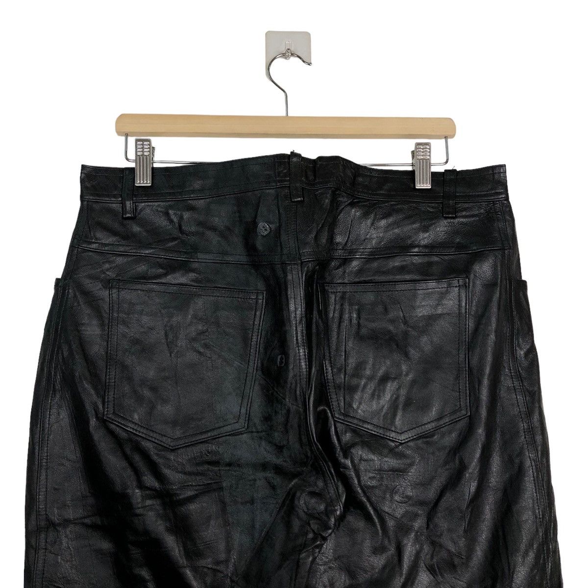 Genuine Leather 🔥90’s Riot Bowcut Design Genuine Leather Pants Union Made Size US 34 / EU 50 - 8 Thumbnail