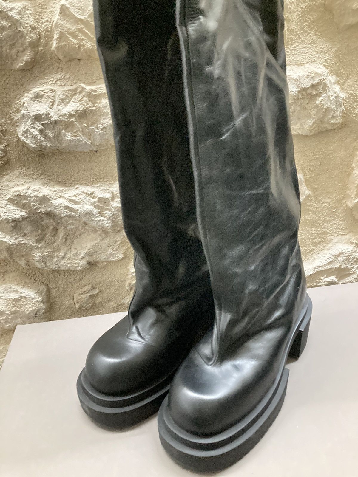 Rick Owens RICK OWENS Black Flared Bogun Boots Size US 9 / EU 42 - 3 Thumbnail