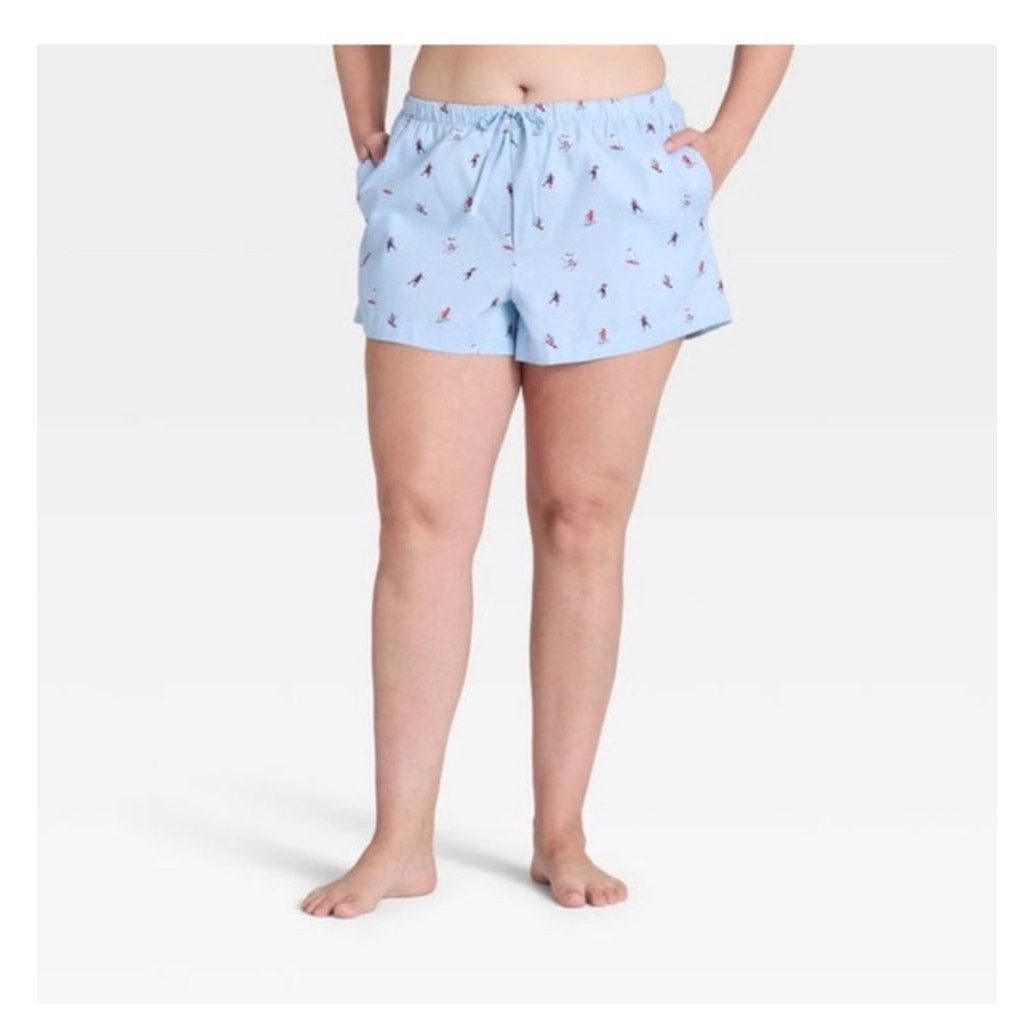 The Unbranded Brand Auden Women’s Ski Print Flannel Pajama Shorts Size Small Size 27" / US 4 / IT 40 - 3 Thumbnail