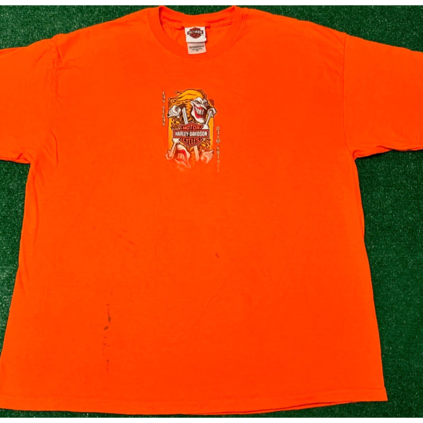 Harley Davidson VINTAGE Harley-Davidson 90s Y2K Biker Las Vegas Clown 2000s Shirt Mens XL Size US XL / EU 56 / 4 - 2 Thumbnail