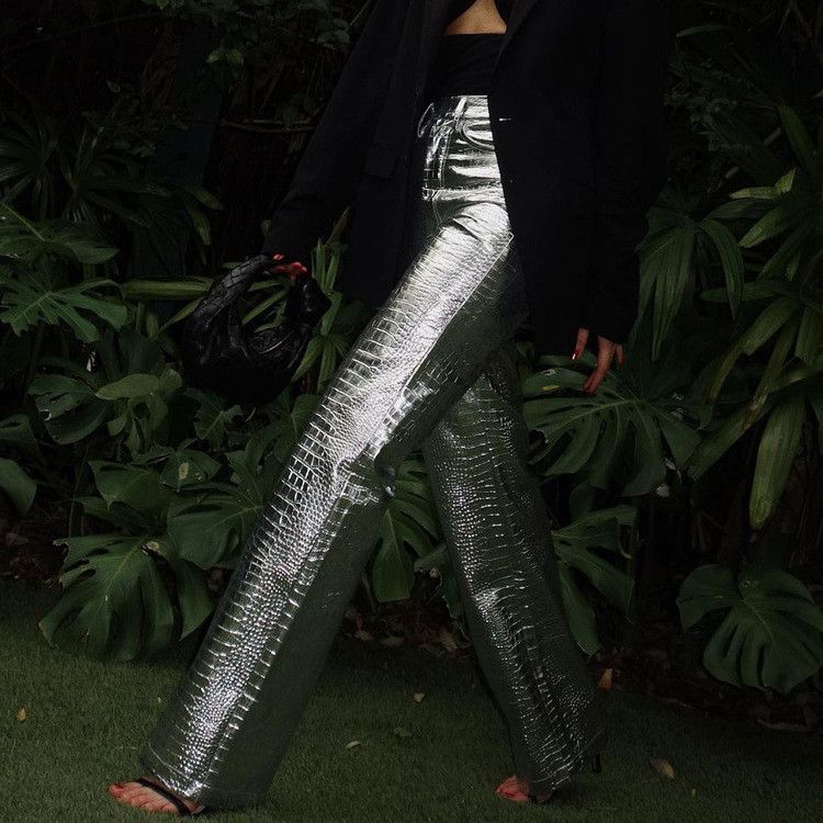 Japanese Brand × Leather PU Leather Pants Ripple High Size 28" / US 6 / IT 42 - 3 Thumbnail