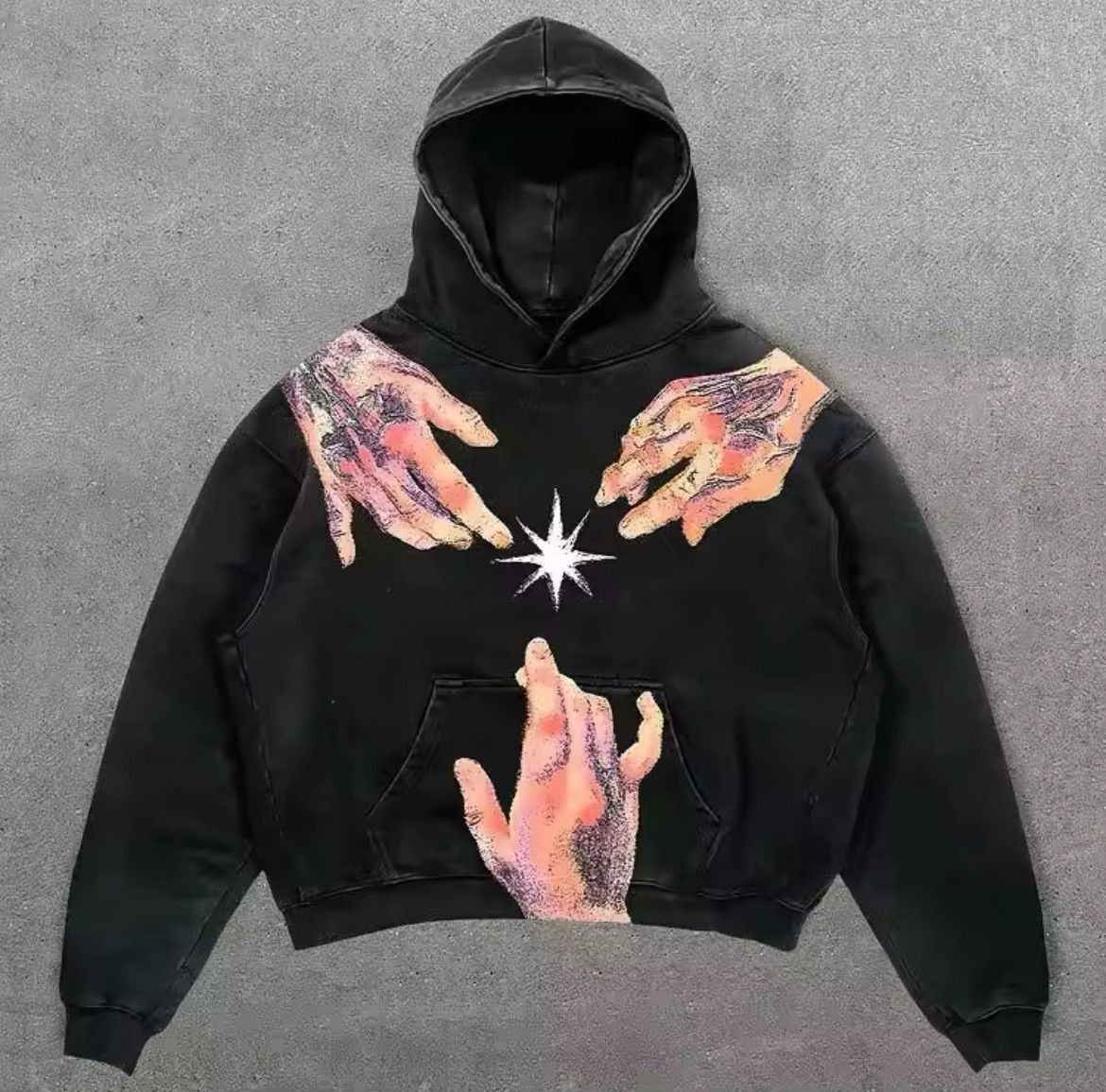 Japanese Brand × Vintage Vintage Cosmic Touch Graphic Print Oversized Hoodie Size US L / EU 52-54 / 3 - 4 Thumbnail