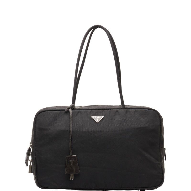 image of Prada Tessuto Handbag in Black, Women's