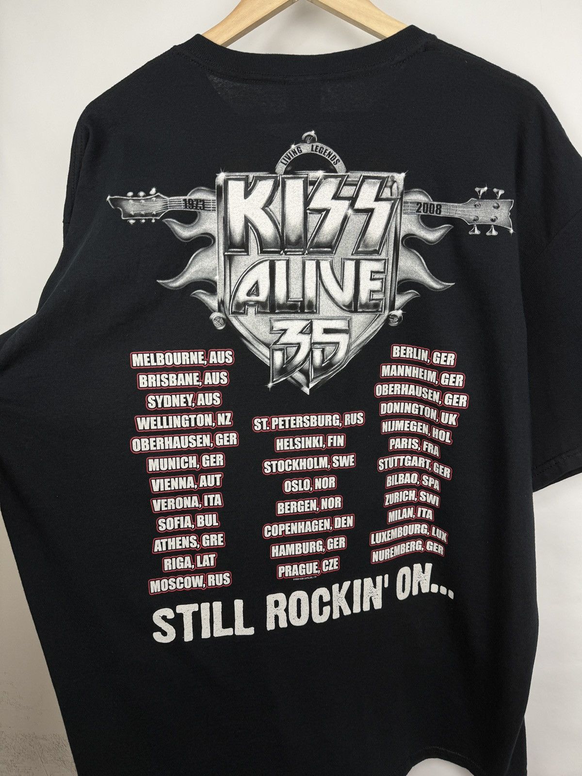 KISS 🇺🇸 Vintage Kiss Alive 35 World Tour 1973 2008 T-Shirt Retro Size US XL / EU 56 / 4 - 10 Thumbnail