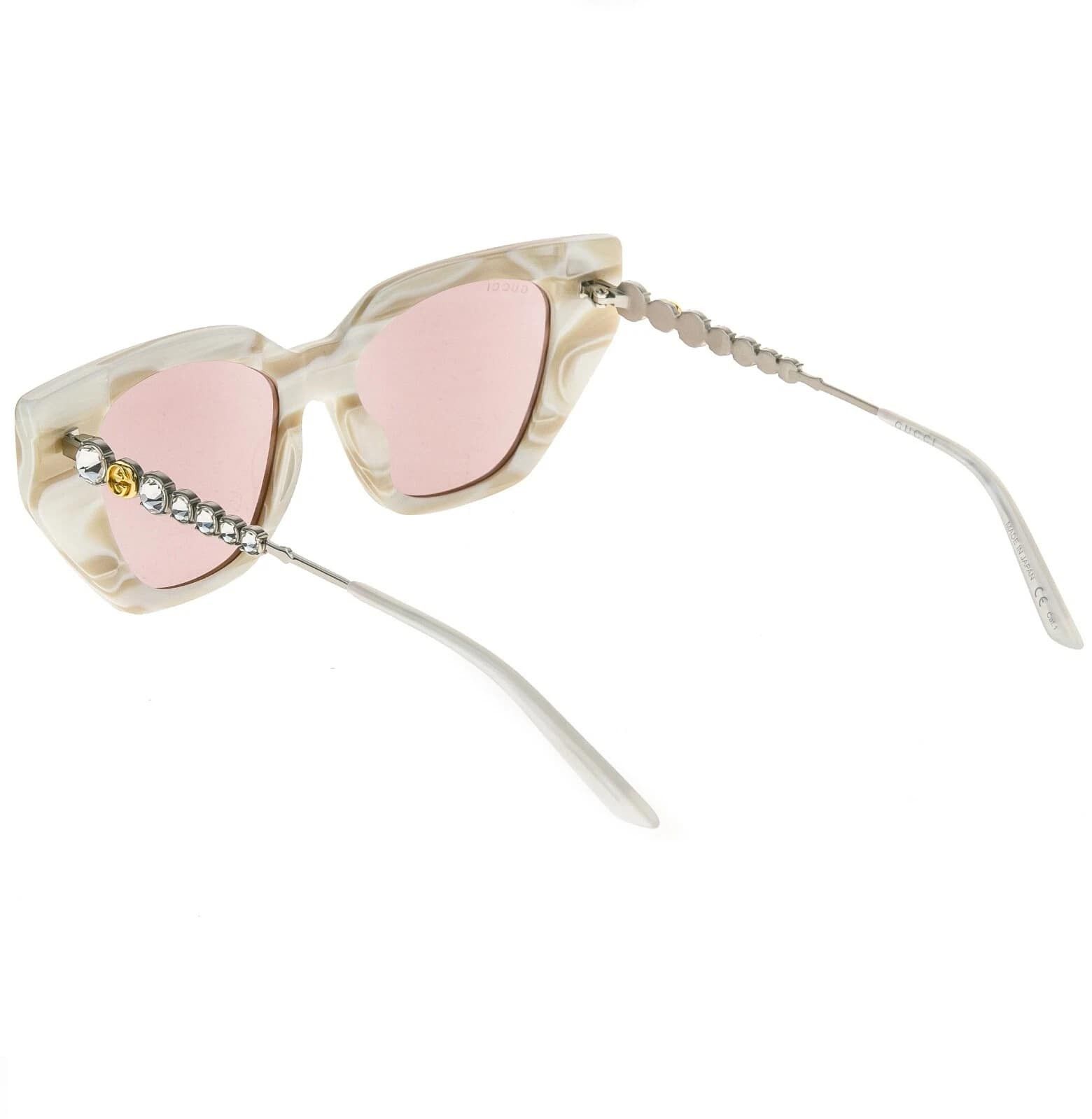 Gucci GUCCI STAR 0641 Silver Pink Crystal Sunglasses GG0641S 004 Size ONE SIZE - 8 Thumbnail